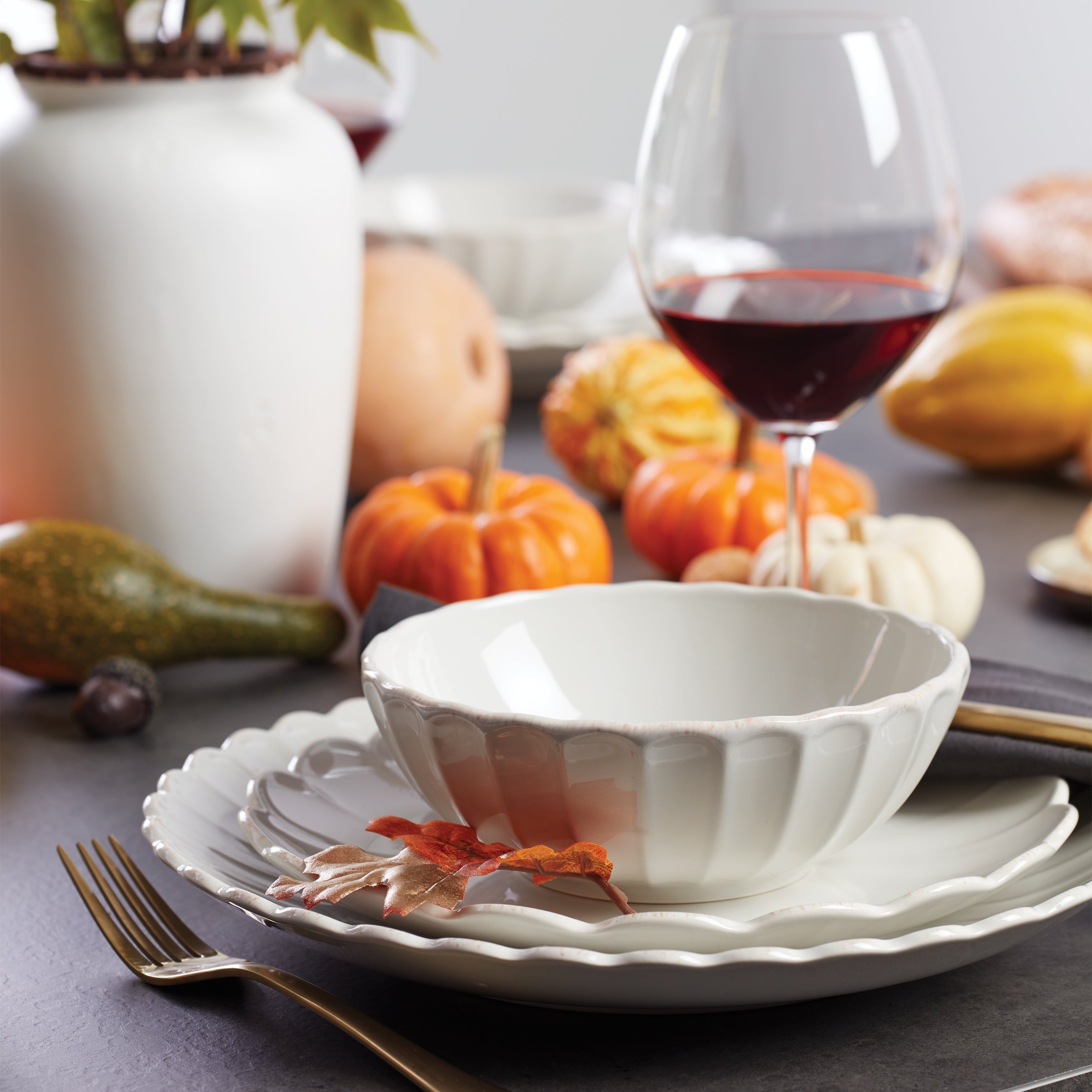Lenox Westmore French Perle Scallop White 12-Piece Dinnerware Set - Image 11