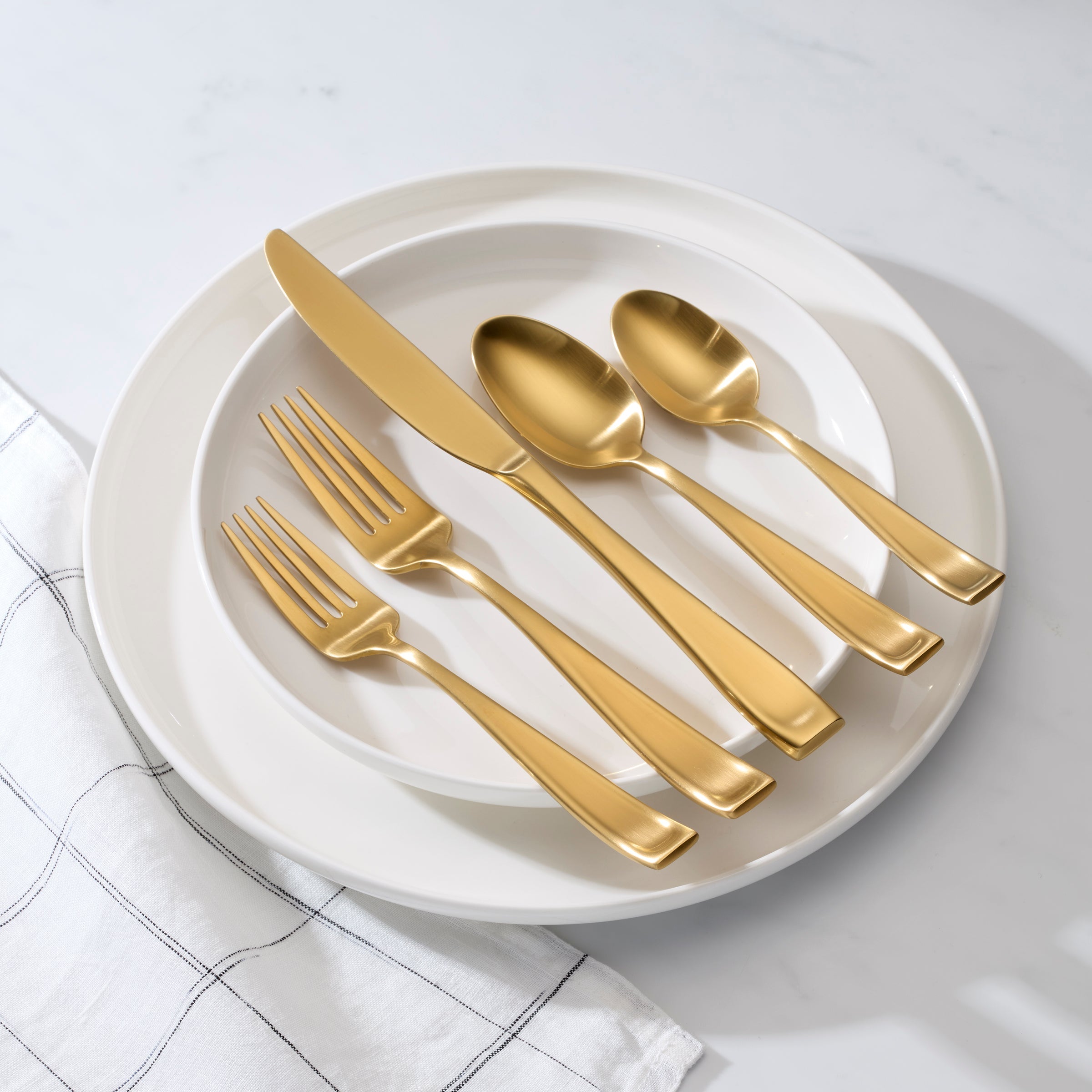 Lenox Westmore Moda Gold Satin 20-Piece Flatware Set - Image 4