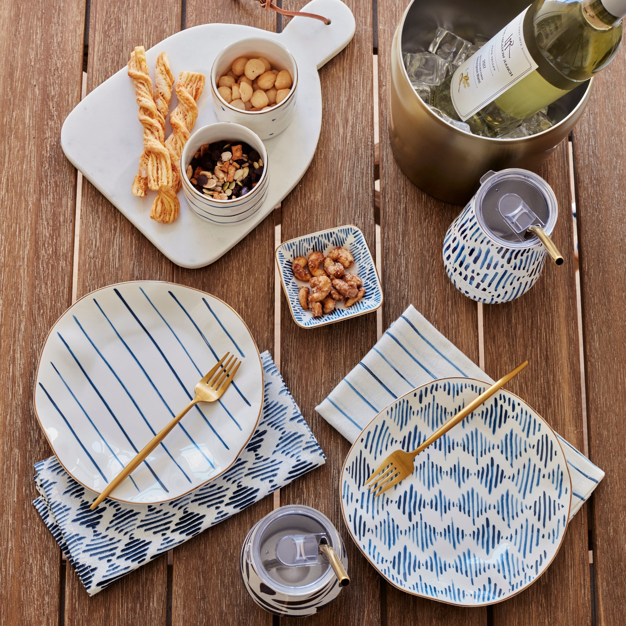 Lenox Westmore Blue Bay Melamine Assorted Accent Plates, Set of 4 - Image 2