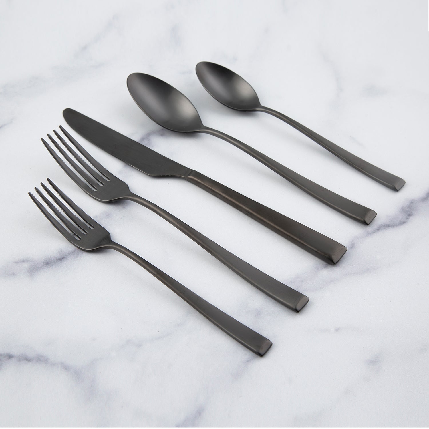 Lenox Westmore Marlise Black Satin 20-Piece Flatware Set - Image 3