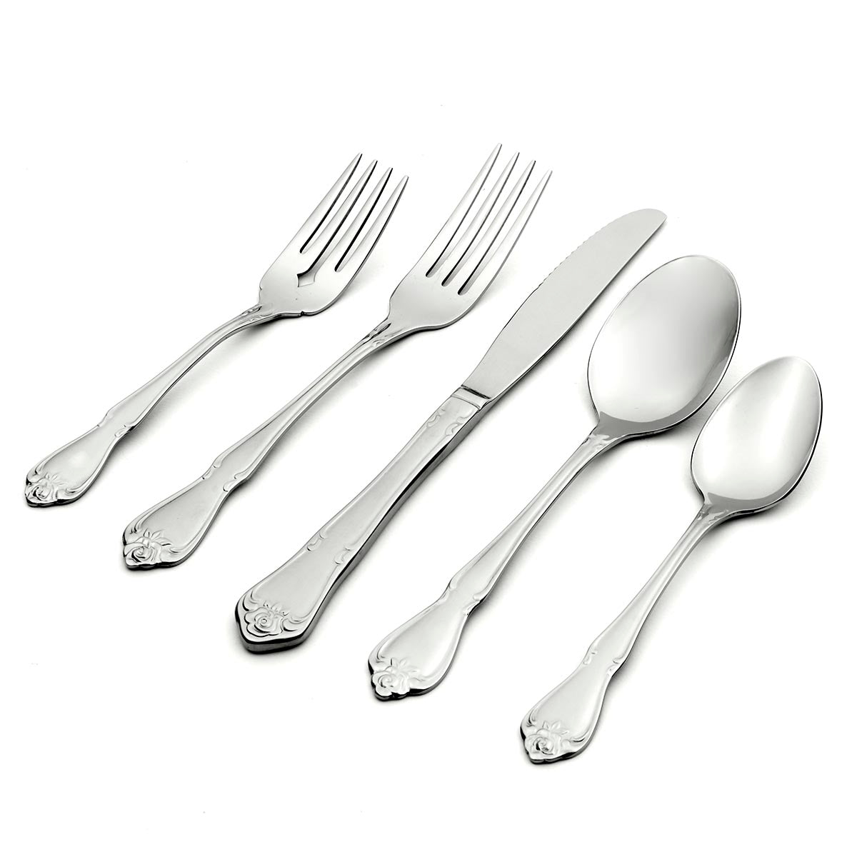 Lenox Westmore True Rose 45 Piece Everyday Flatware Set, Service For 8