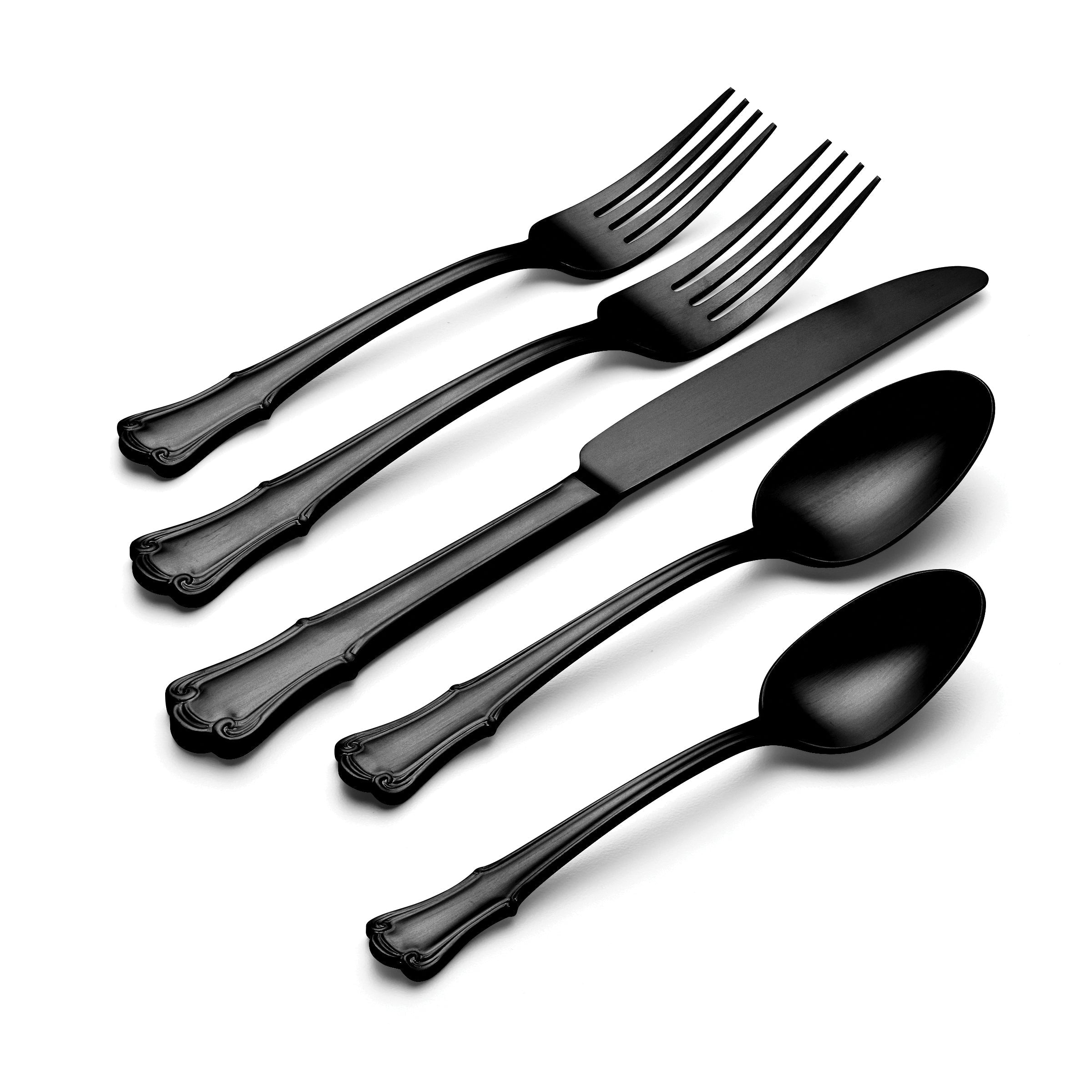 Lenox Westmore James Street Black Satin 20-Piece Flatware Set - Image 2