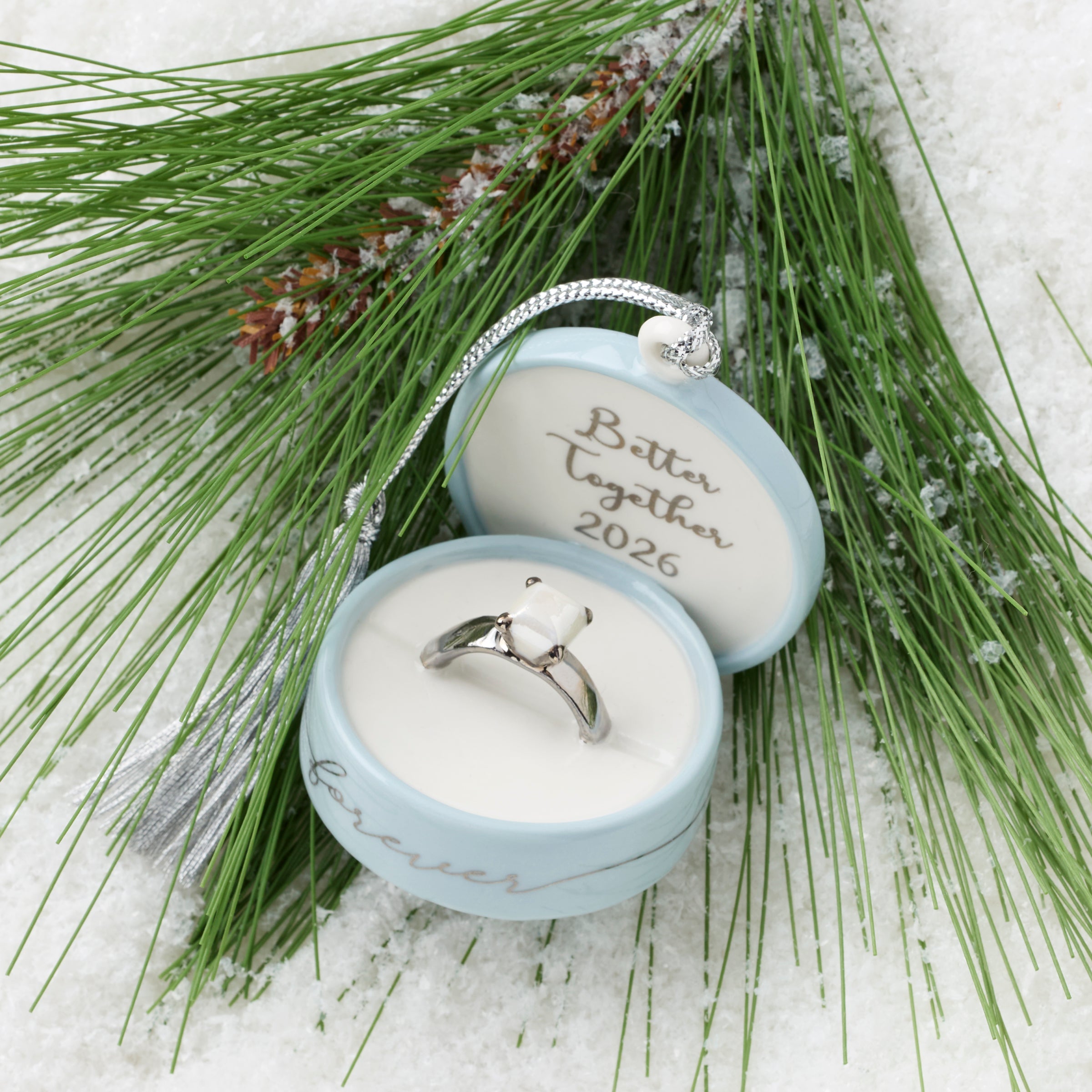 Lenox Westmore 2026 Together Forever Ring Box Ornament - Image 2