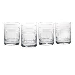 Lenox Westmore Tempo Crystal Double Old Fashion Glasses, Set of 4
