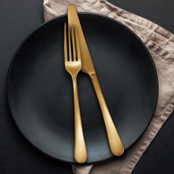 Alternative view of Lenox Westmore Mirabella Gold Titanium Satin 20-Piece Flatware Set