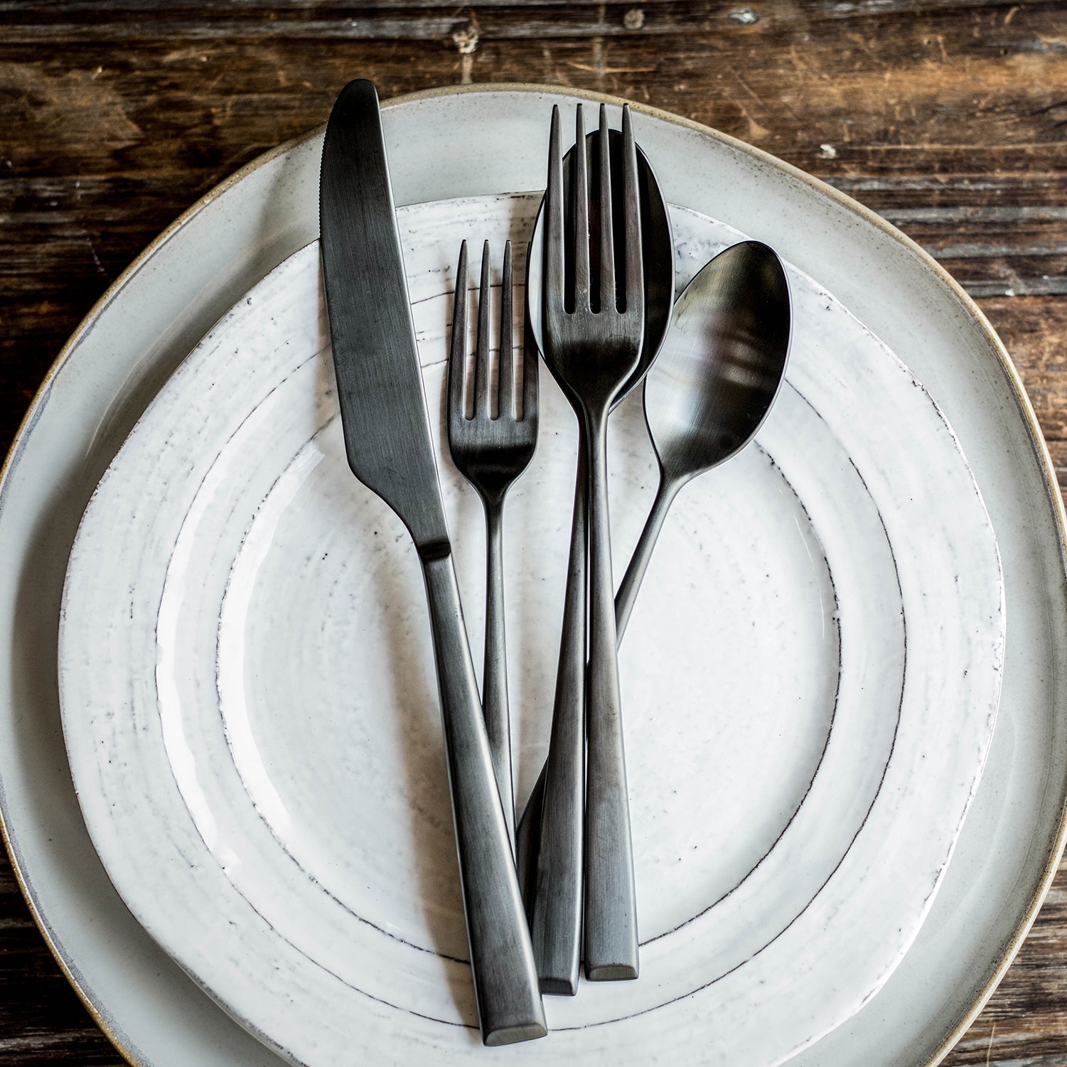 Lenox Westmore Marlise Black Satin 20-Piece Flatware Set - Image 6