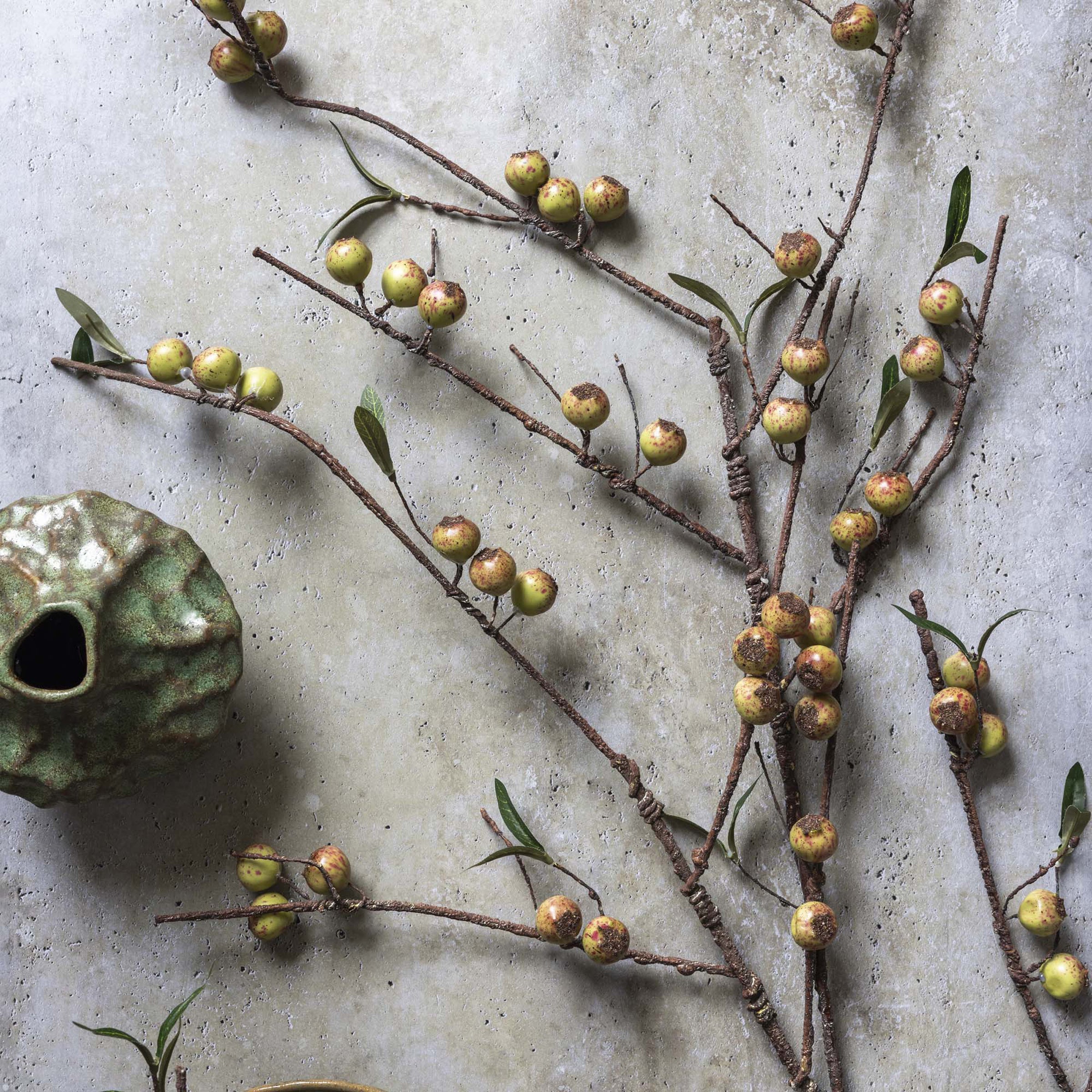 Lenox Westmore Artificial Rosehip Stem, Dappled