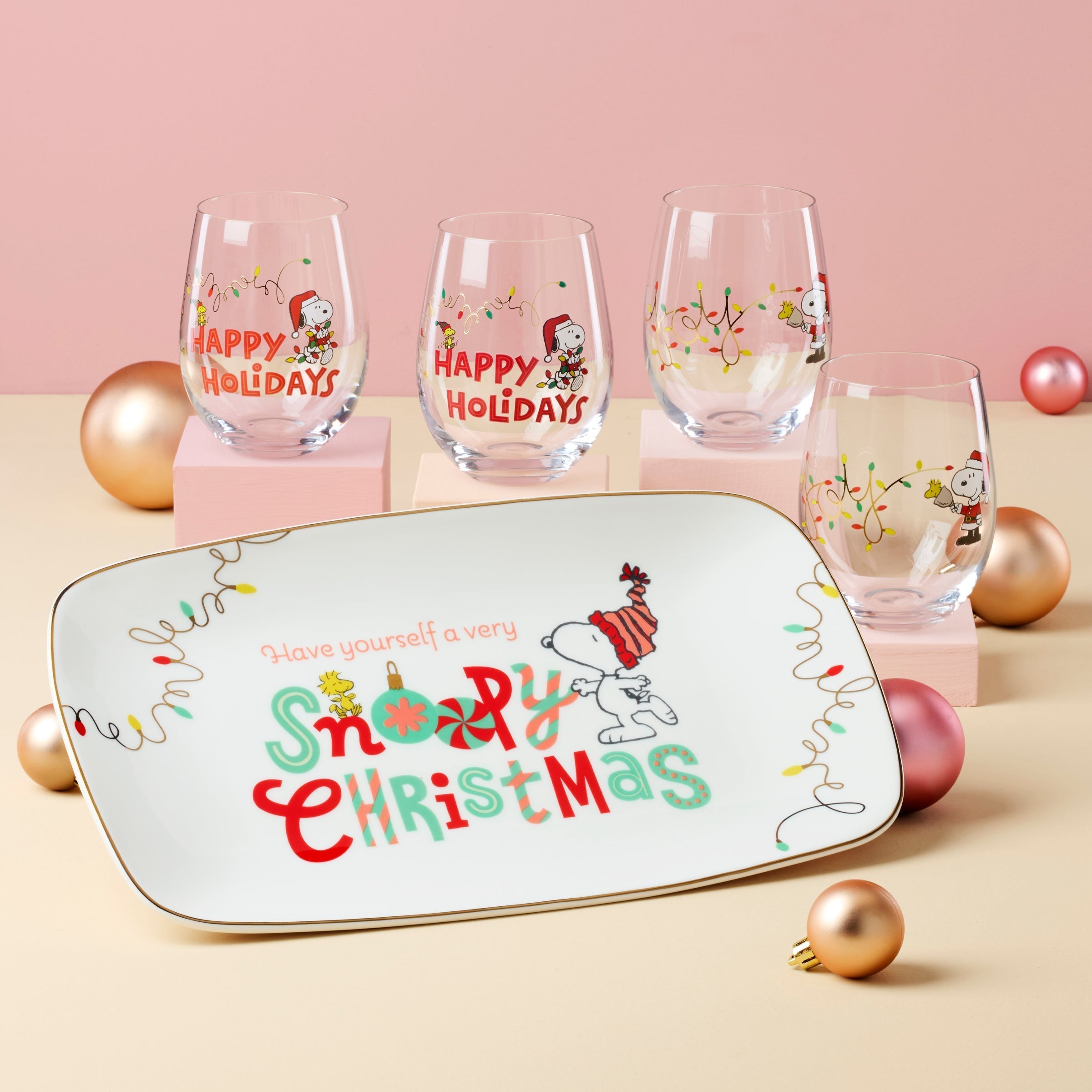 Lenox Westmore Snoopy Christmas Hors d'Oeuvre Tray - Image 2