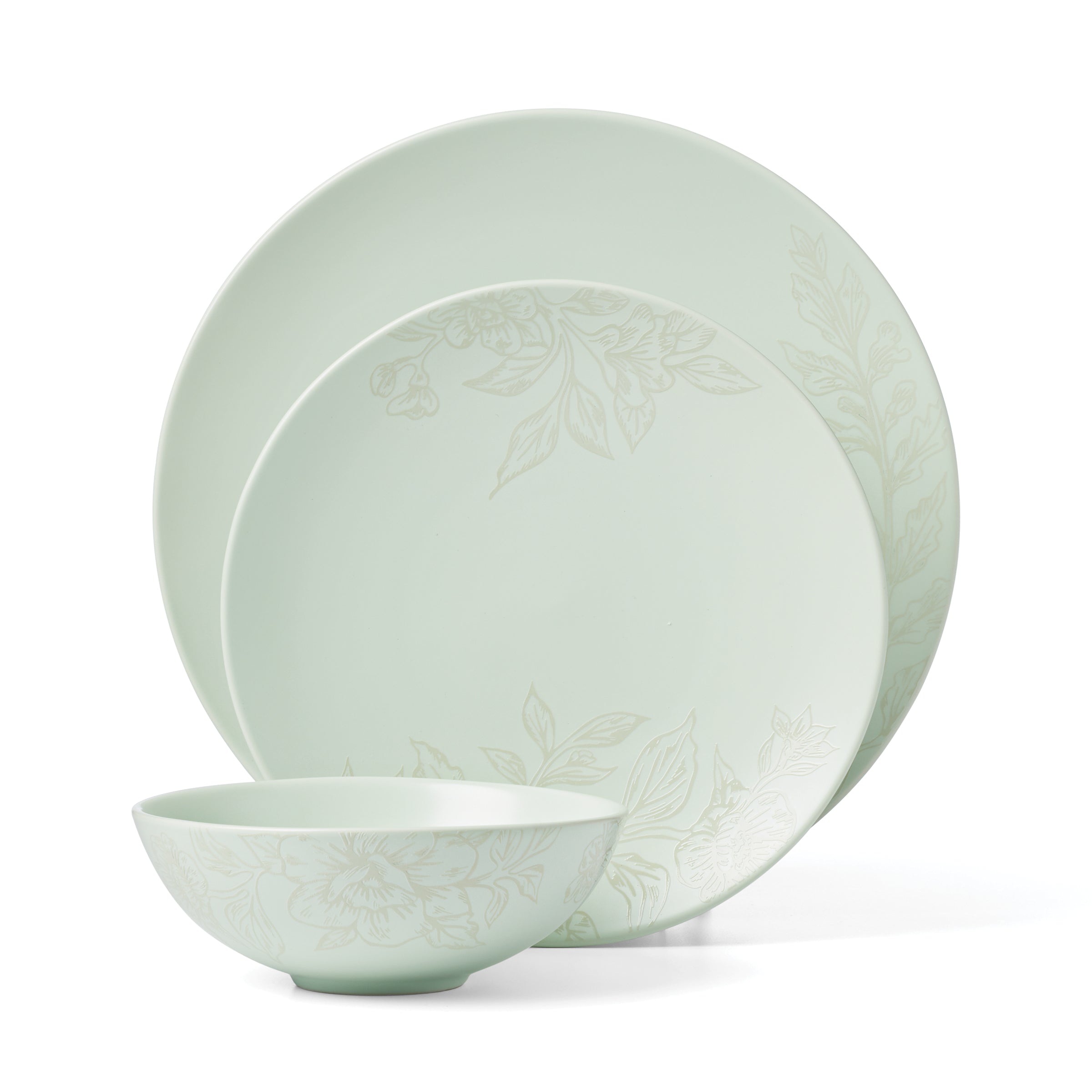 Lenox Westmore Roseto Soft Sage 12-Piece Dinnerware Set - Image 2