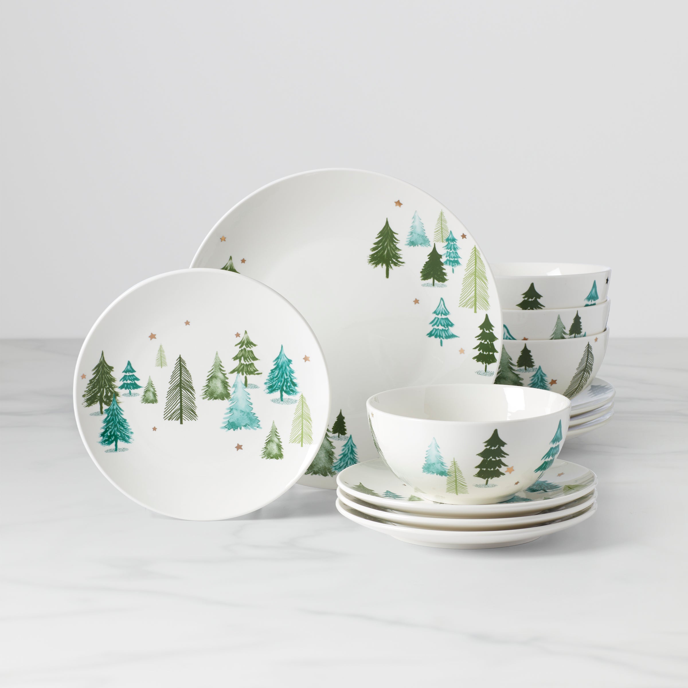Lenox Westmore Balsam Lane 12-Piece Dinnerware Set