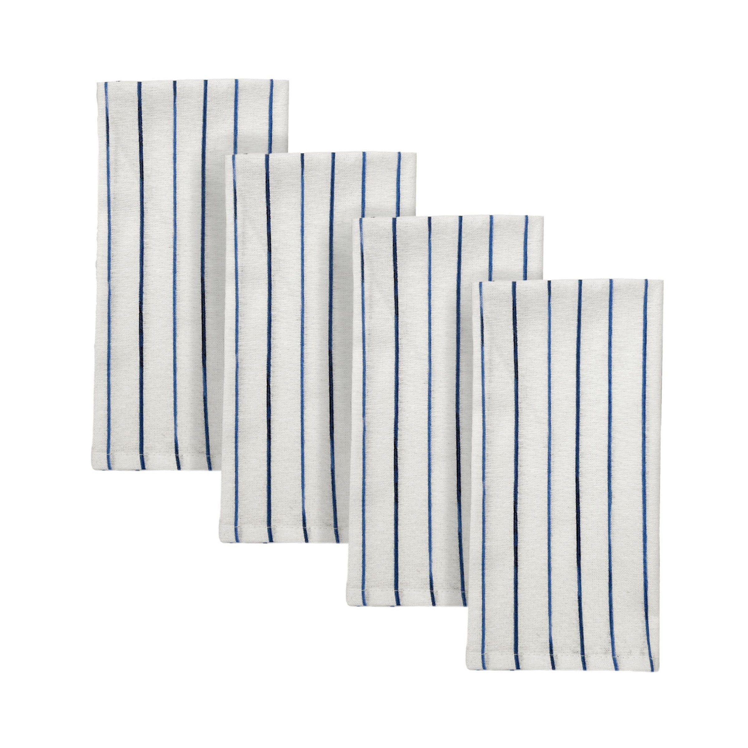 Lenox Westmore Blue Bay Stripe Dinner Napkins, Set of 4
