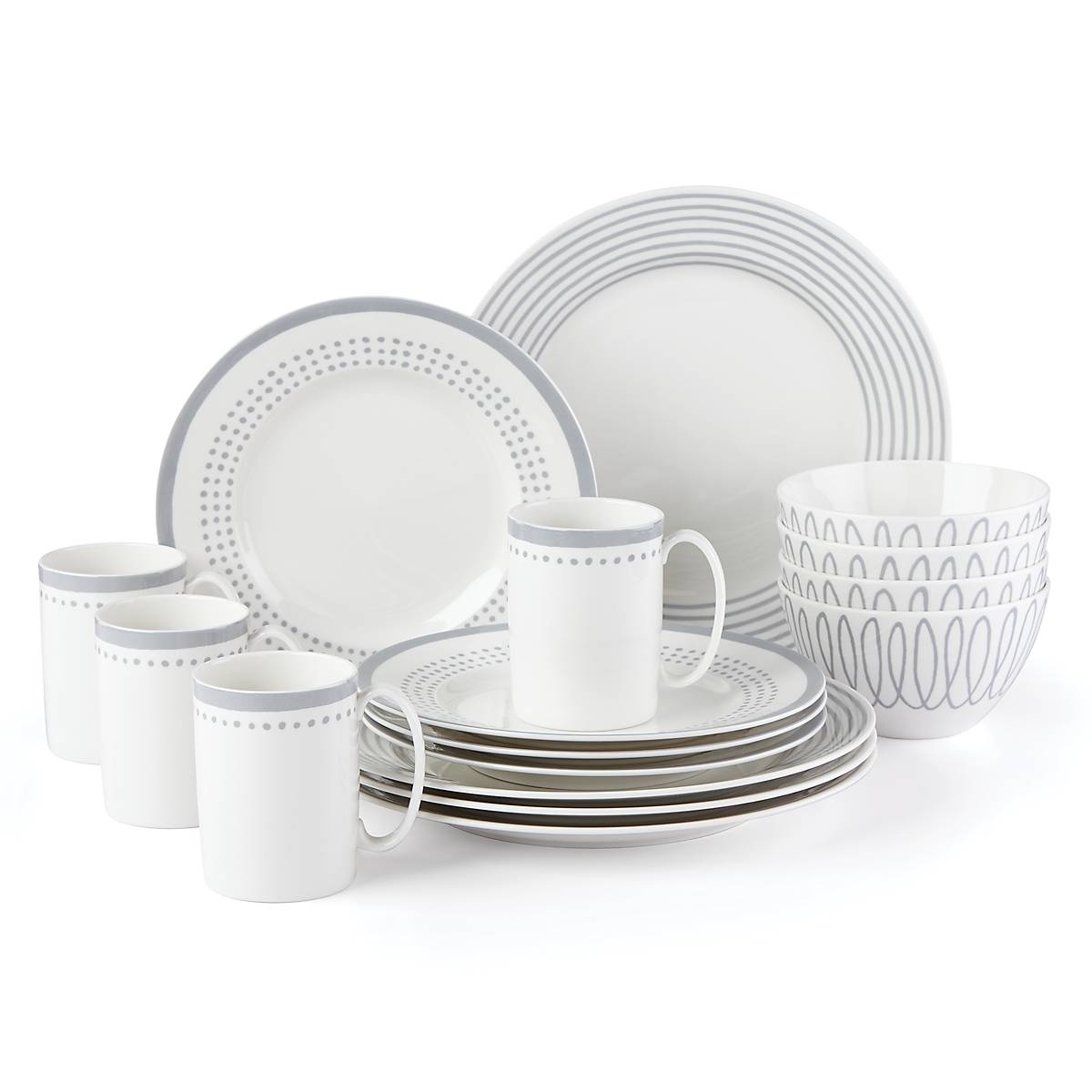 Lenox Westmore Charlotte Street East Slate 16-Piece Dinnerware Set