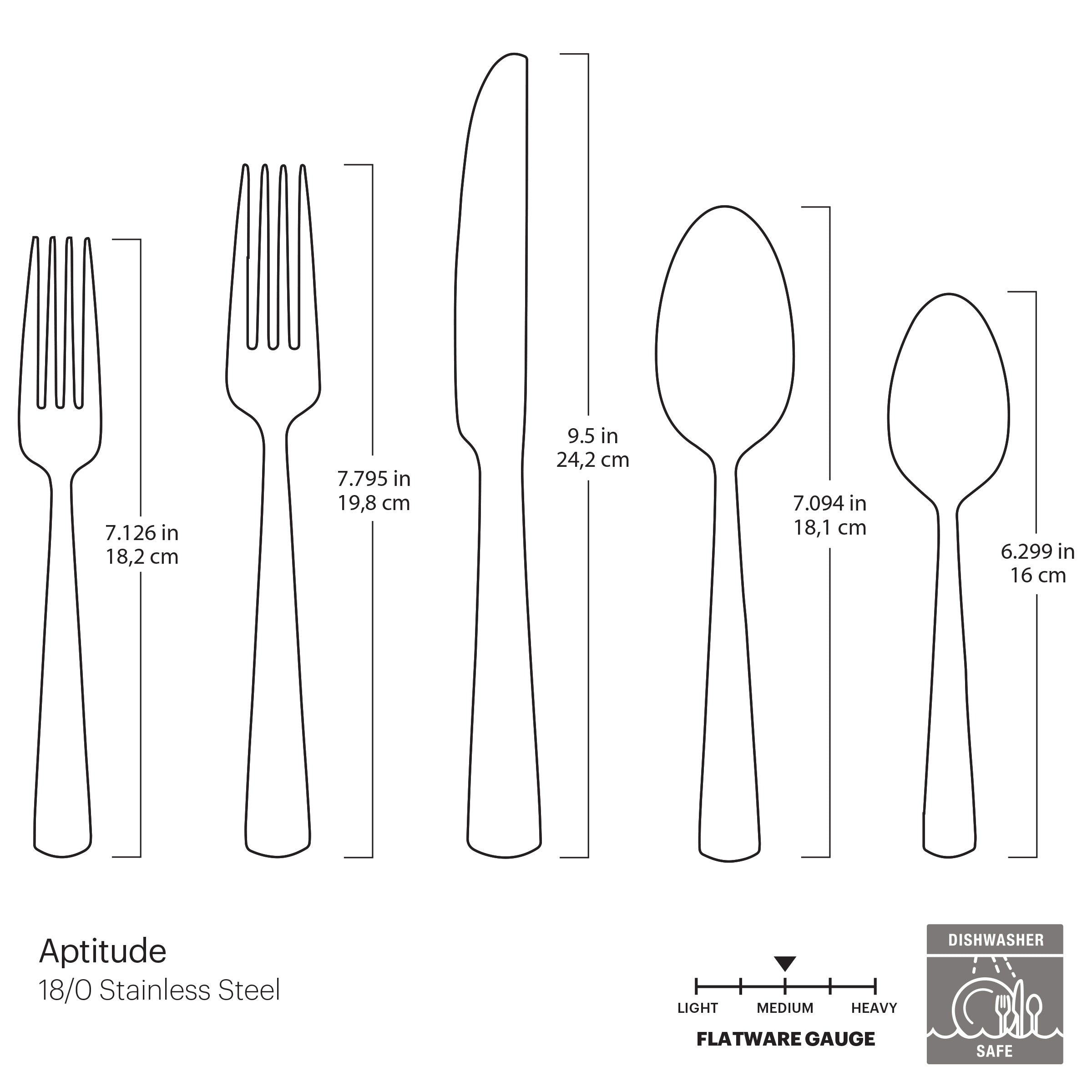 Lenox Westmore Aptitude Midnight Glossy 20-Piece Flatware Set - Image 4