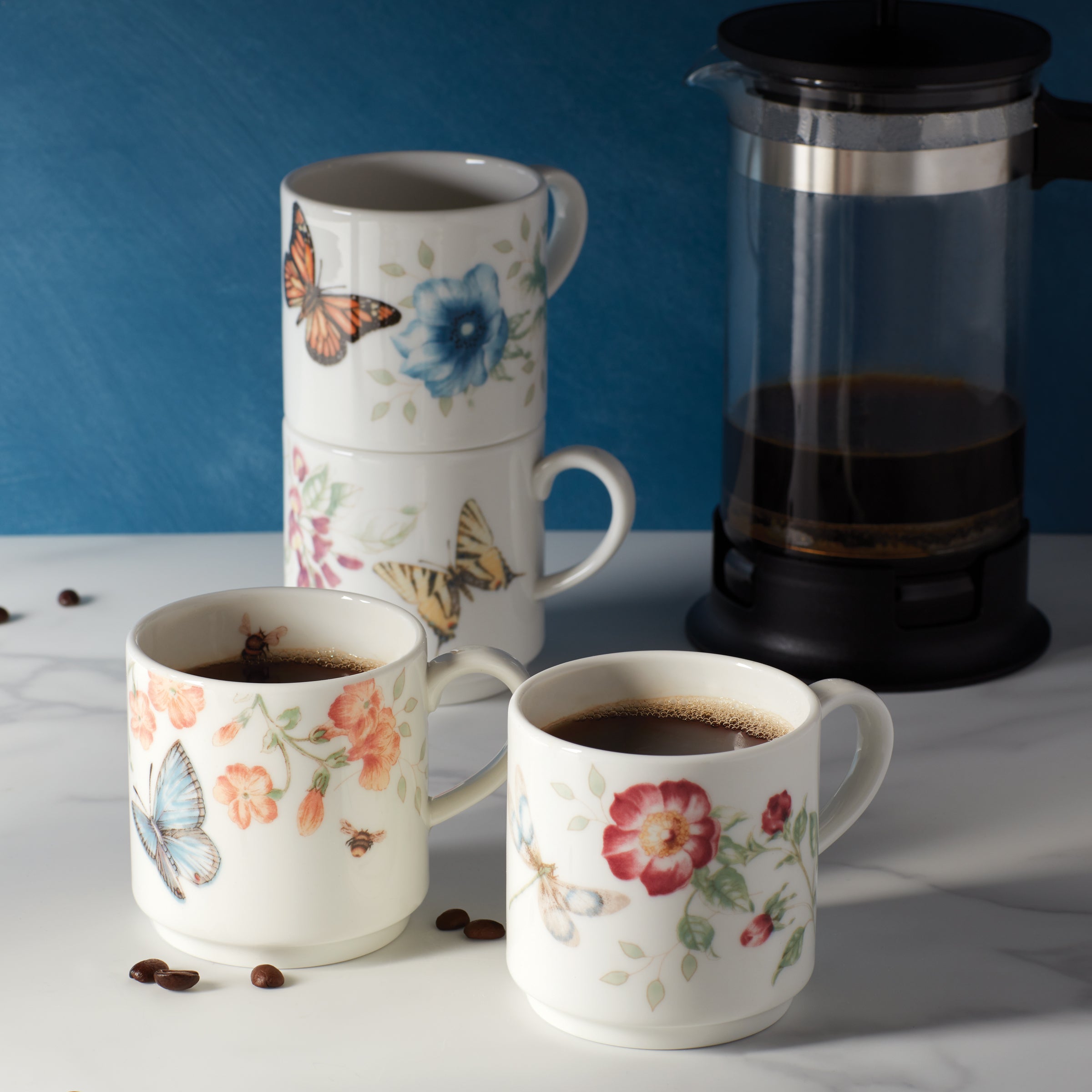 Lenox Westmore Butterfly Meadow Stacking Mugs - Set of 4 - Image 2