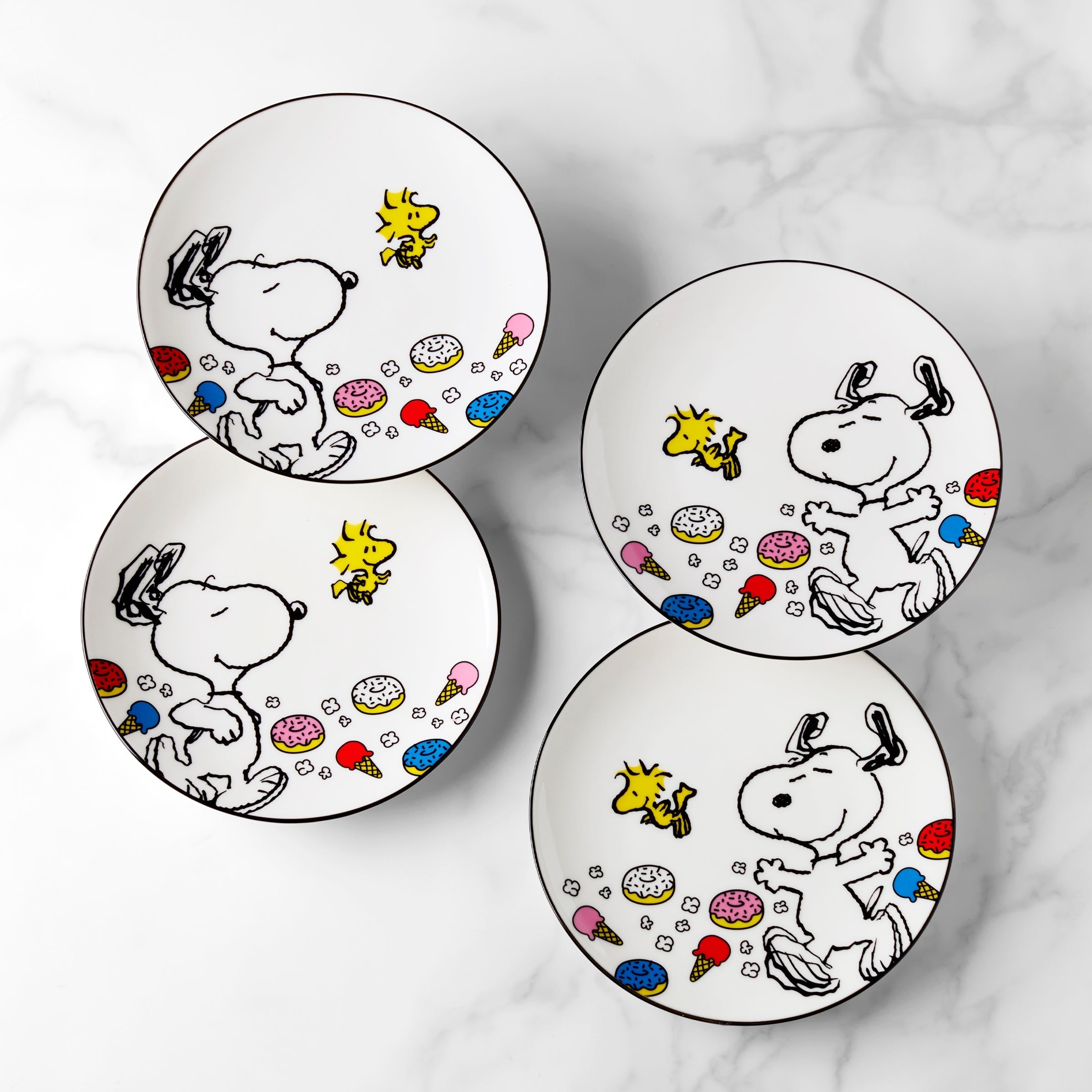 Lenox Westmore Chef Snoopy Accent Plates, Set of 4