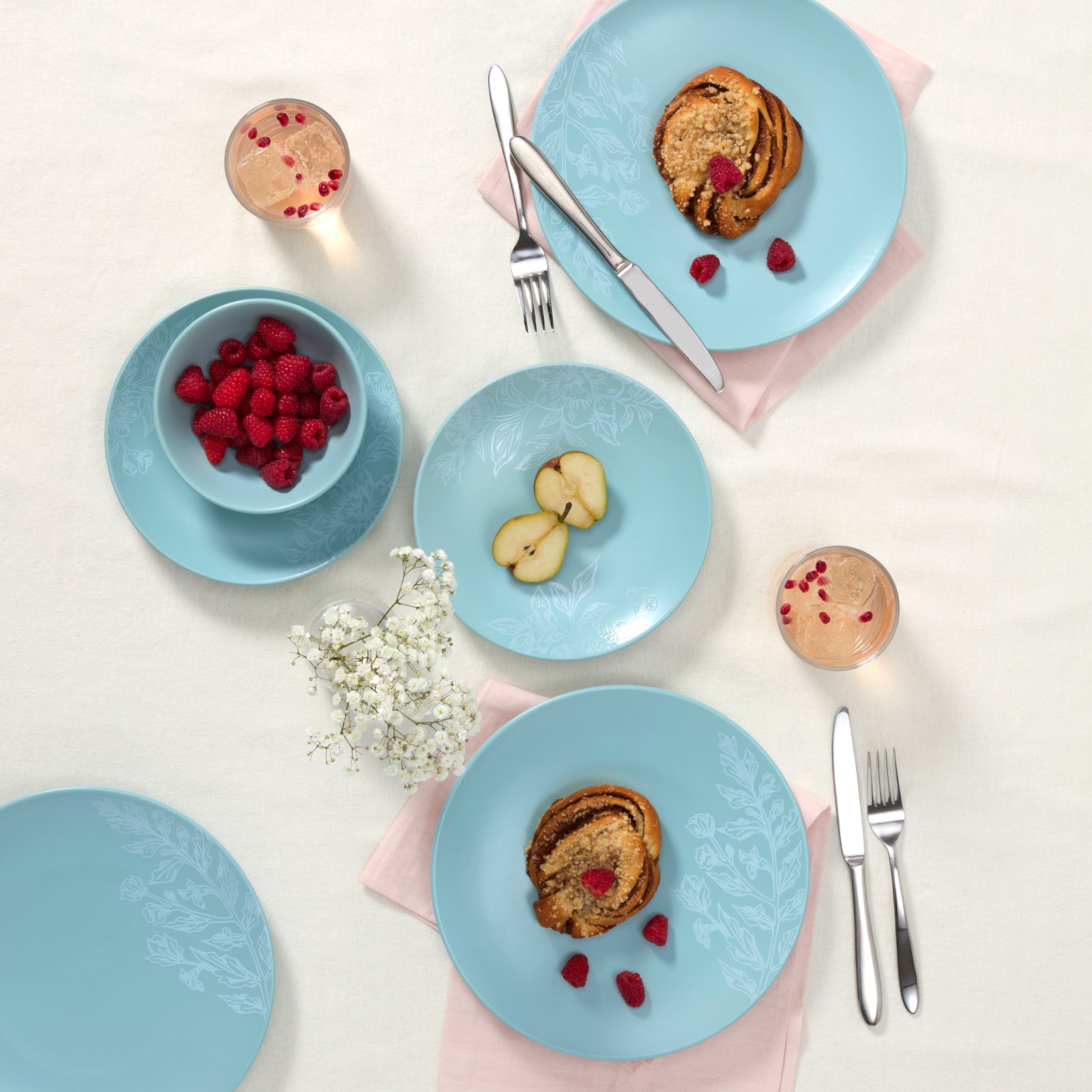 Lenox Westmore Roseto French Blue 12-Piece Dinnerware Set - Image 3