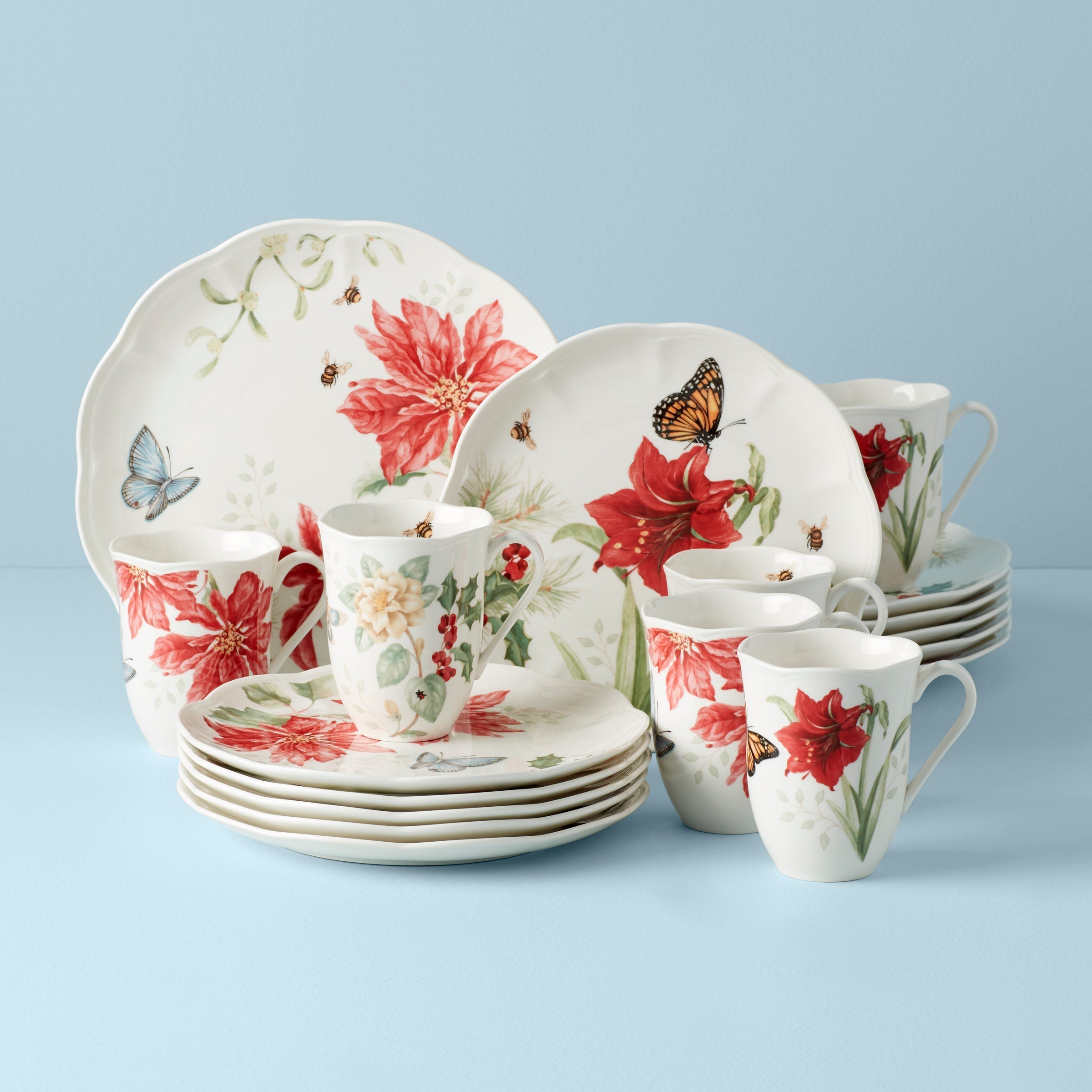 Lenox Westmore Butterfly Meadow Holiday 18-Piece Dinnerware Set