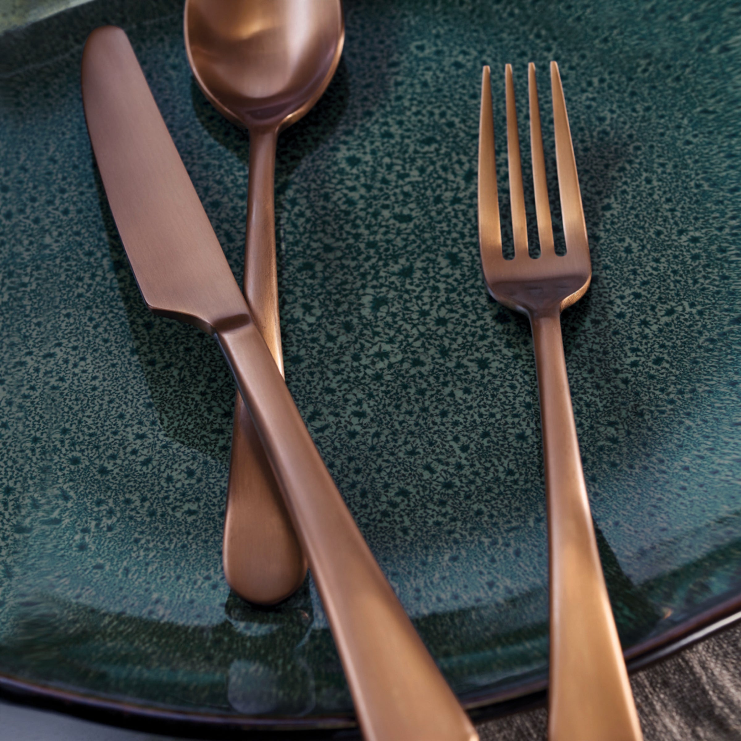 Lenox Westmore Mirabella Copper Titanium Satin 20-Piece Flatware Set - Image 3
