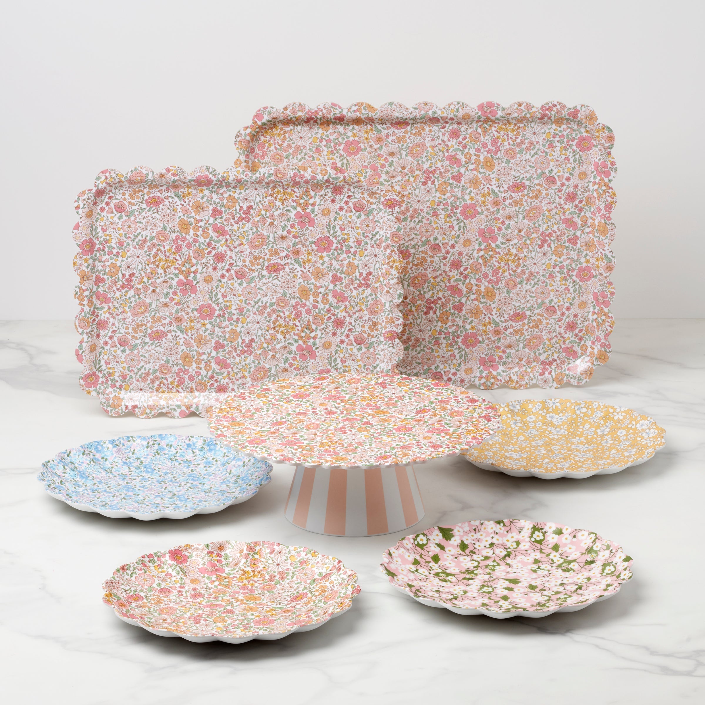 Lenox Westmore Meri Meri X Liberty Mixed Print Cake Stand - Image 3