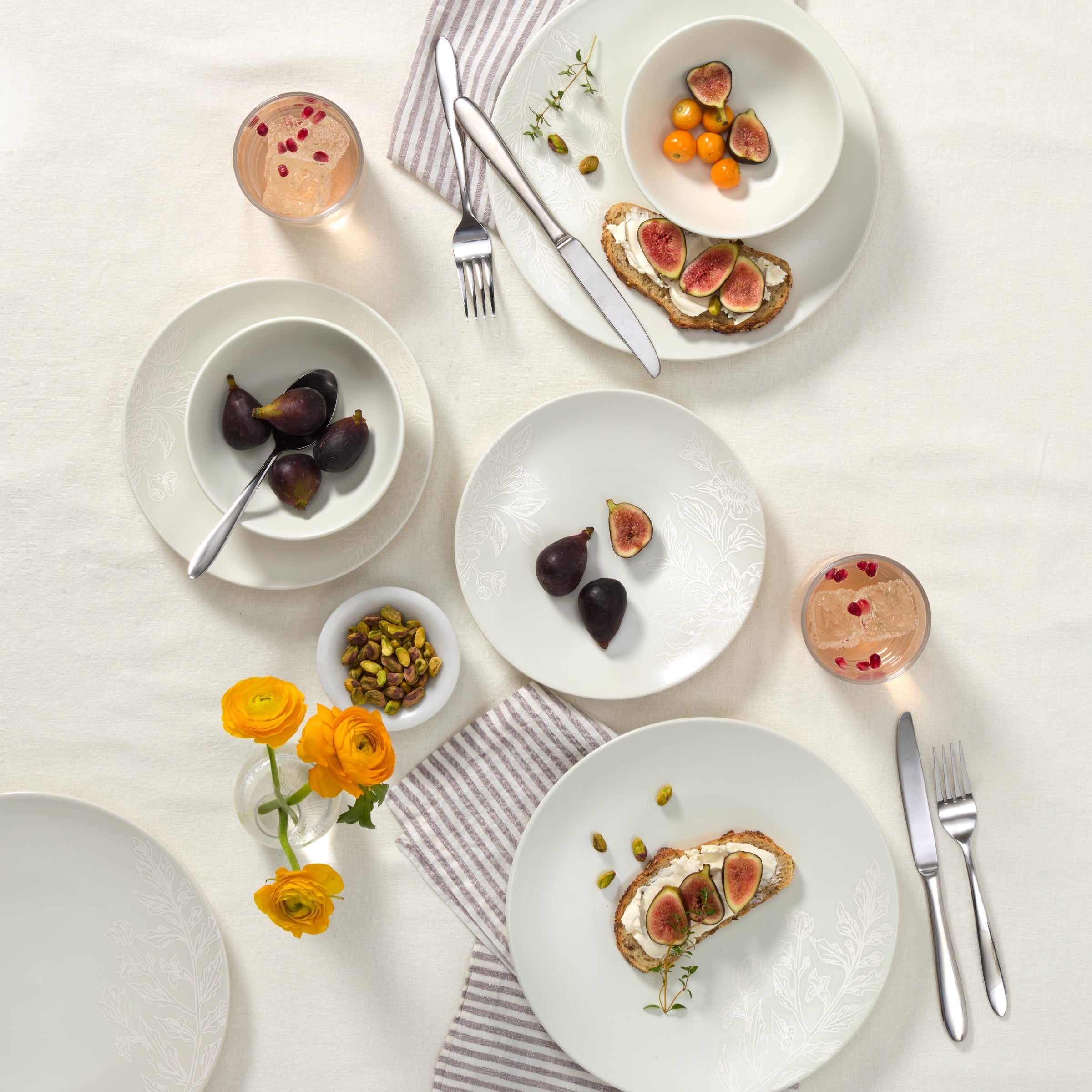 Lenox Westmore Roseto White 12-Piece Dinnerware Set - Image 3