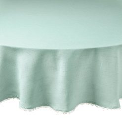 Lenox Westmore French Perle Ice Blue 70x70 Round Tablecloth