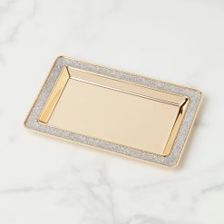 Lenox Westmore Sitting Pretty Silver Glitter Catch All Tray