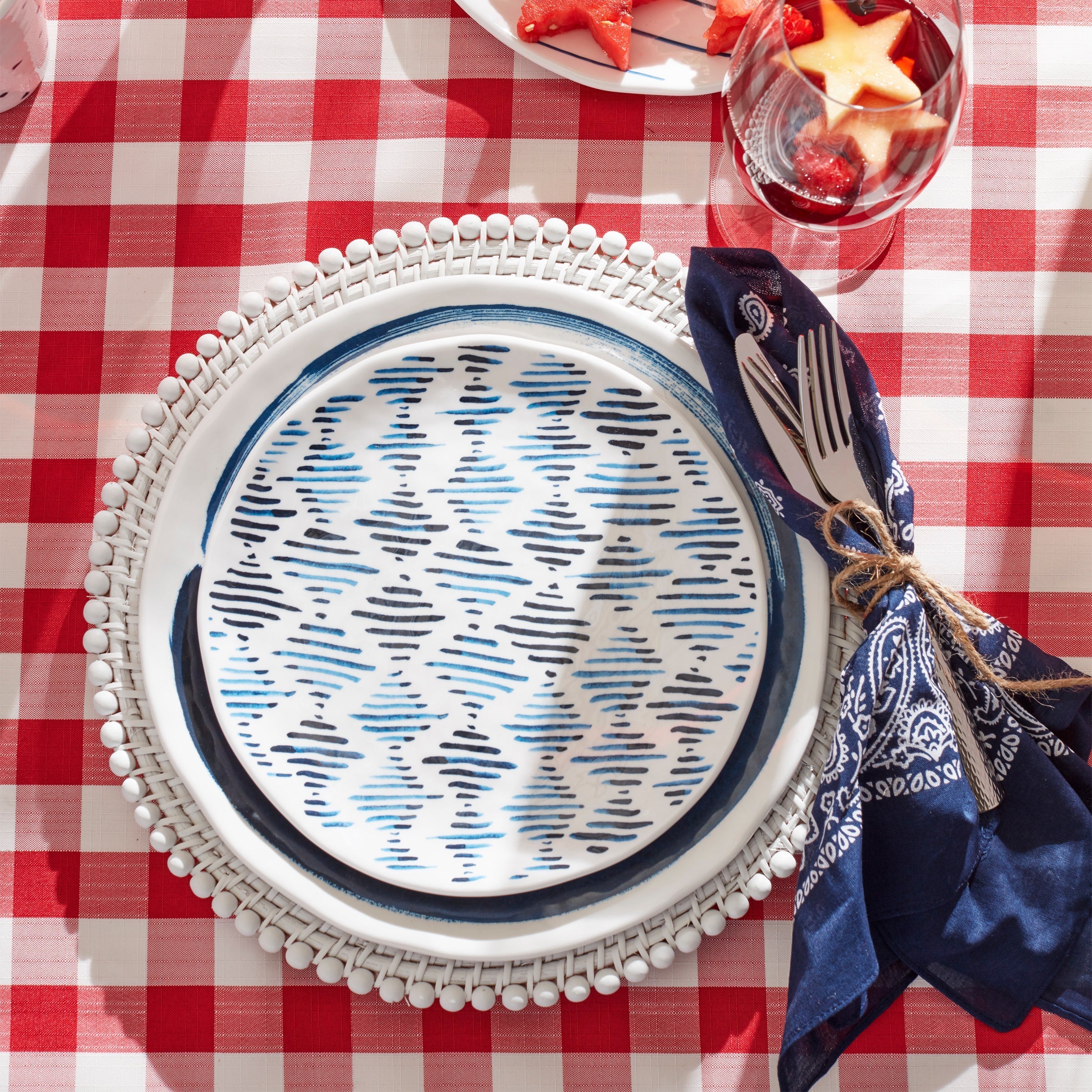 Lenox Westmore Blue Bay Melamine Assorted Accent Plates, Set of 4 - Image 3