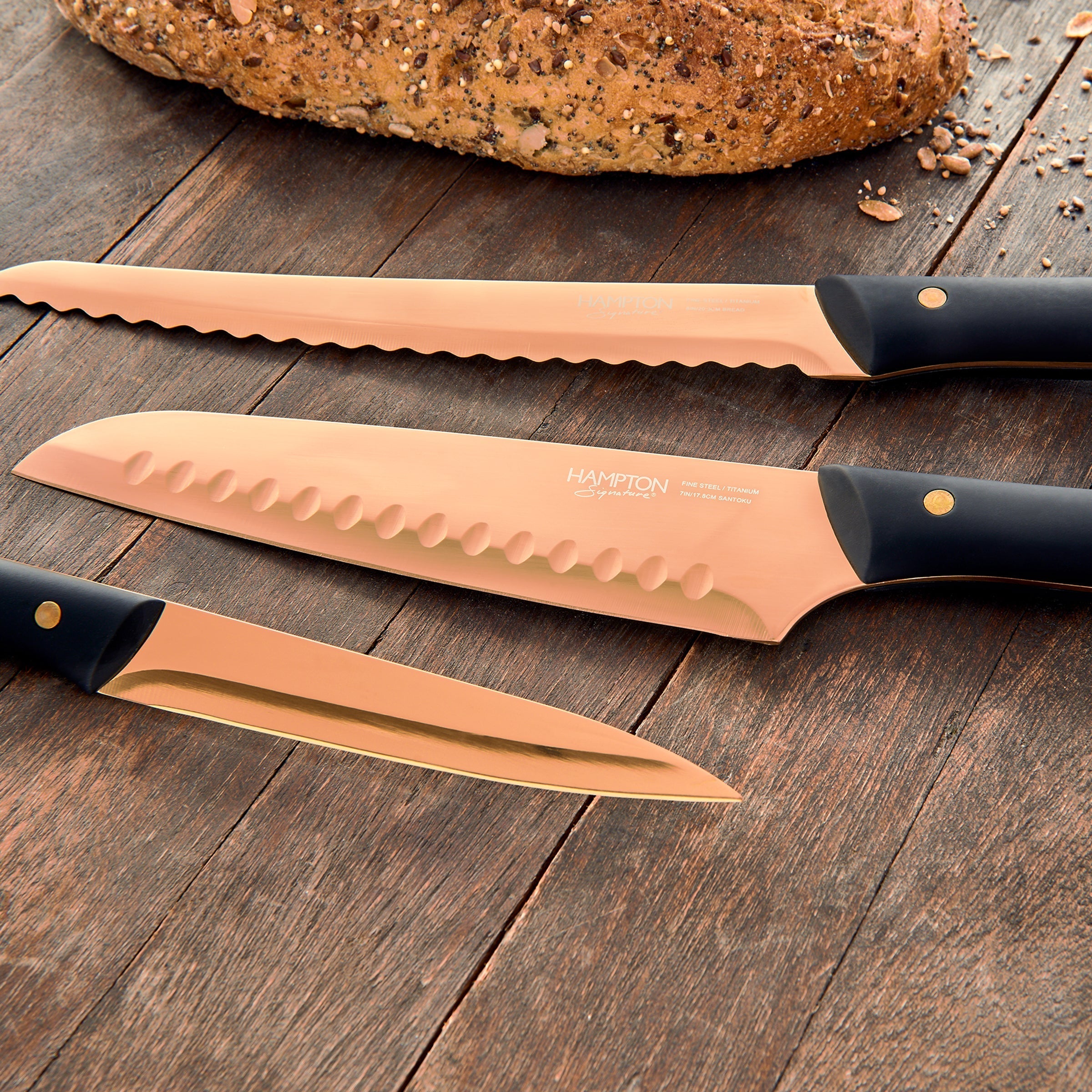 Lenox Westmore Knight Copper 13-Piece Cutlery Block Set - Image 4