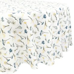 Lenox Westmore Wildflowers Allover 70x70 Round Tablecloth