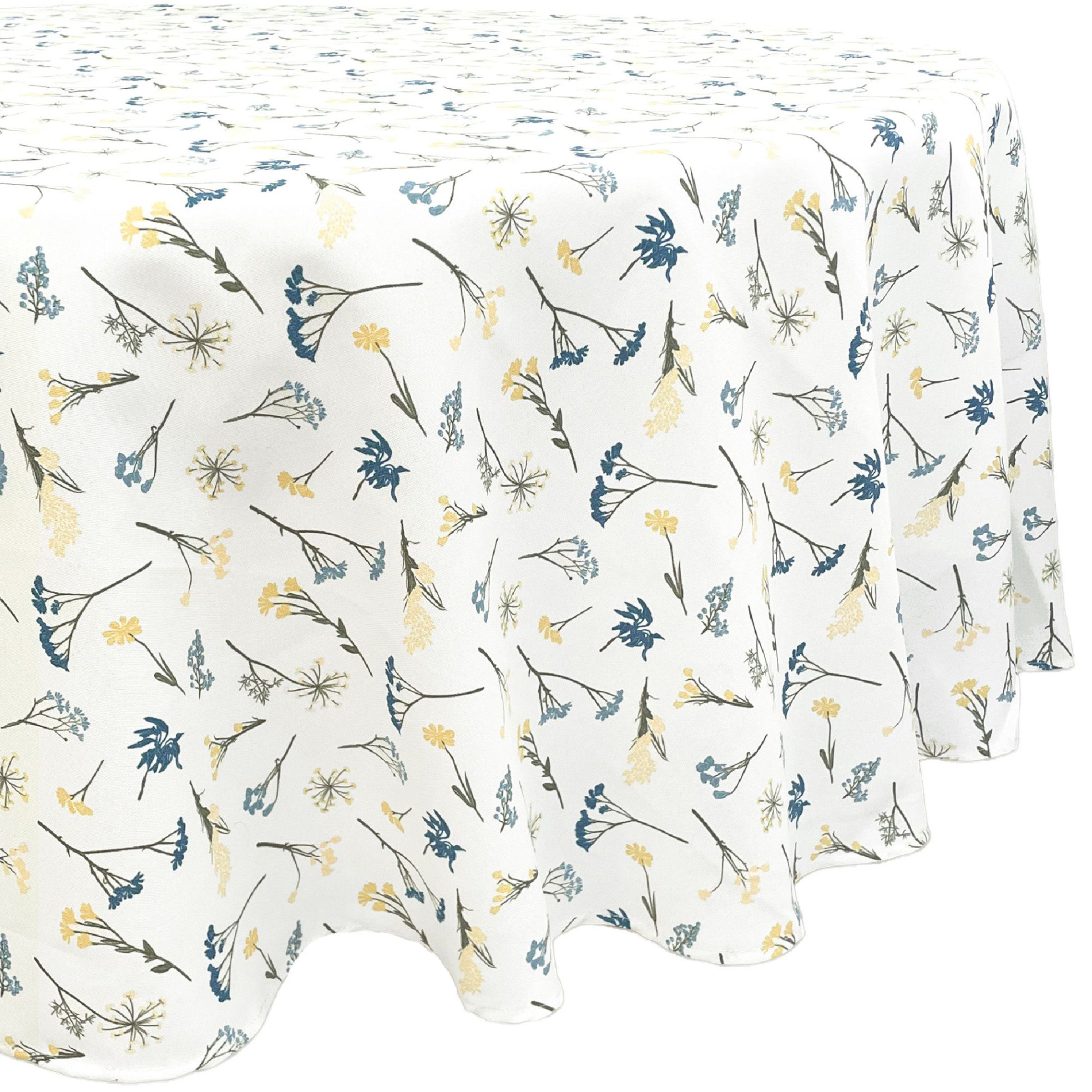 Lenox Westmore Wildflowers Allover 70x70 Round Tablecloth