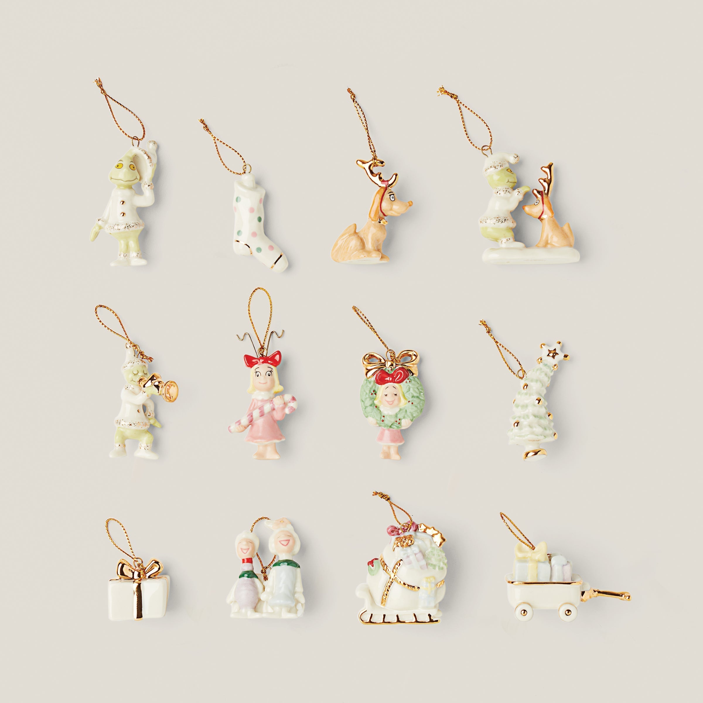 Lenox Westmore How The Grinch Stole Christmas 12-Piece Mini Ornament Set