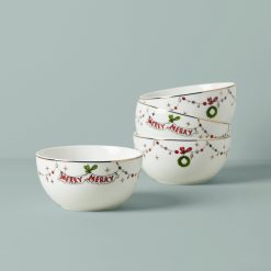 Lenox Westmore Merry Grinchmas All-Purpose Bowls, Set of 4 Assorted