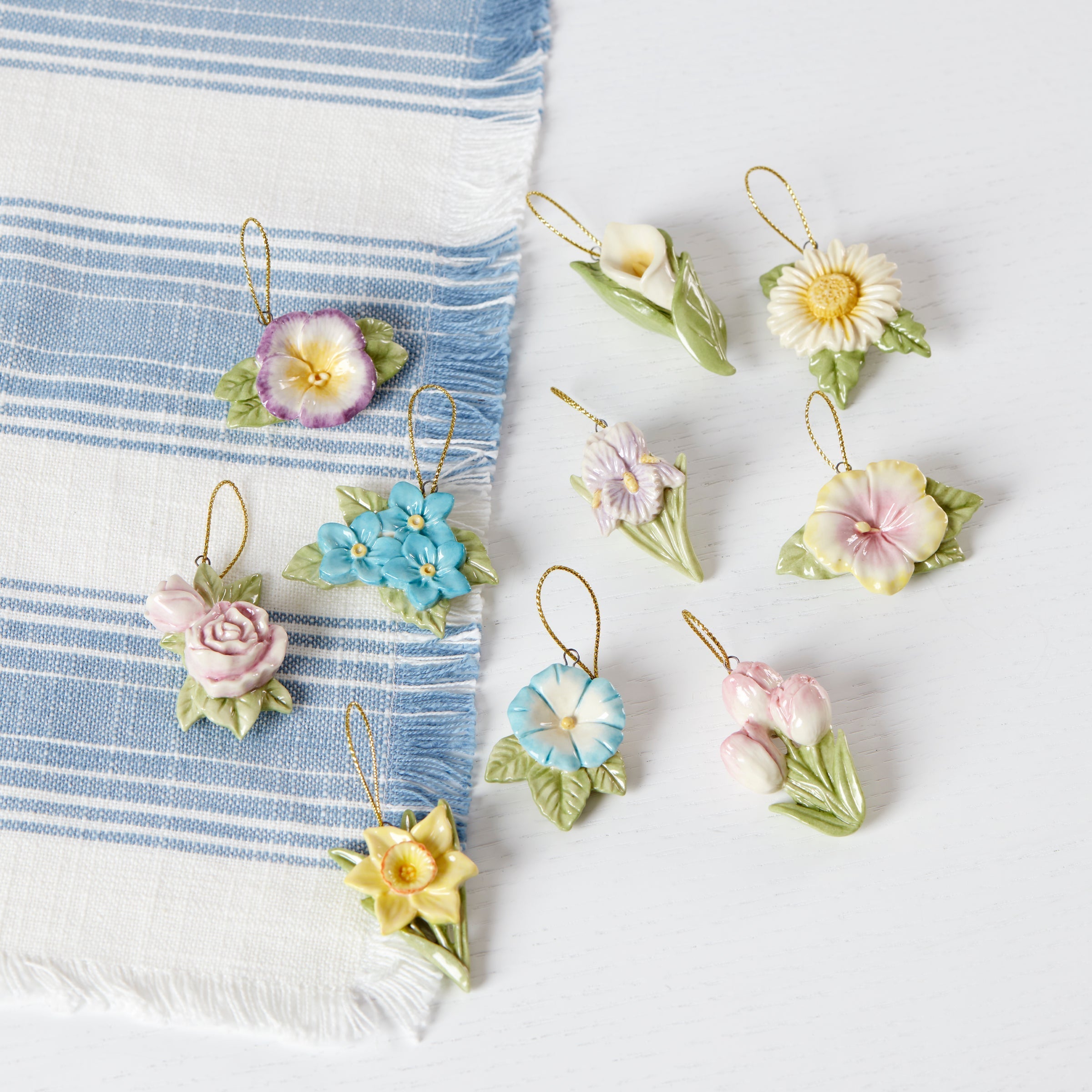 Lenox Westmore Celebrate Flowers 10-Piece Mini Ornament Set - Image 9