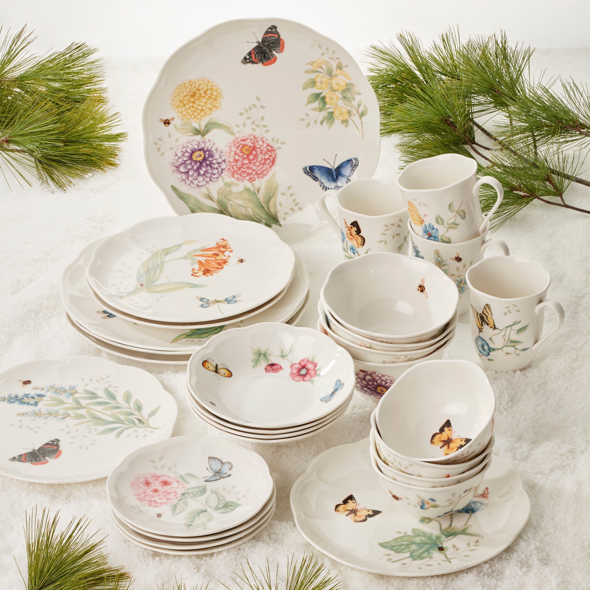 Lenox Westmore Butterfly Meadow 28-Piece Dinnerware Set - Image 10