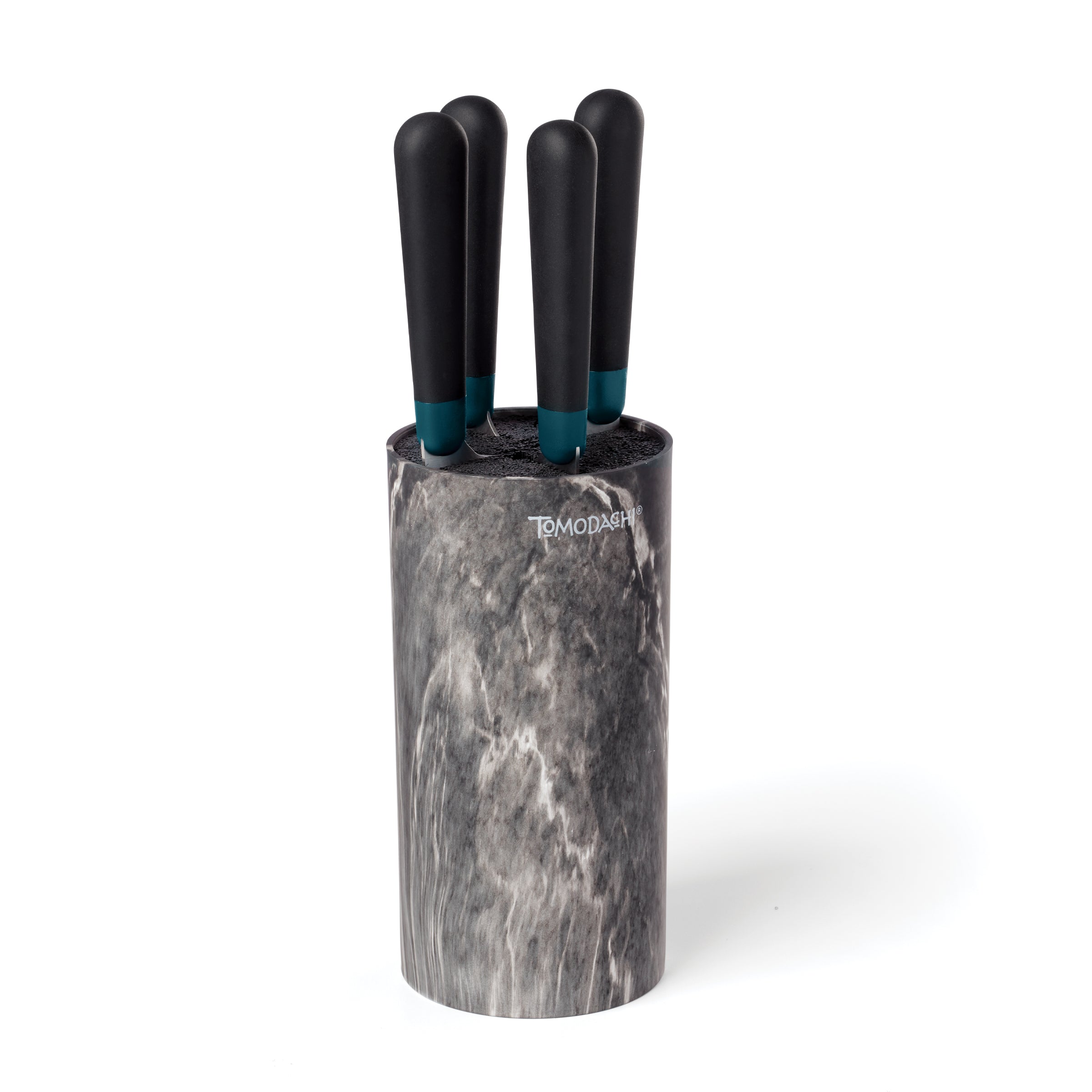 Lenox Westmore Keen Black Marble 5-Piece Bristle Cutlery Block Set