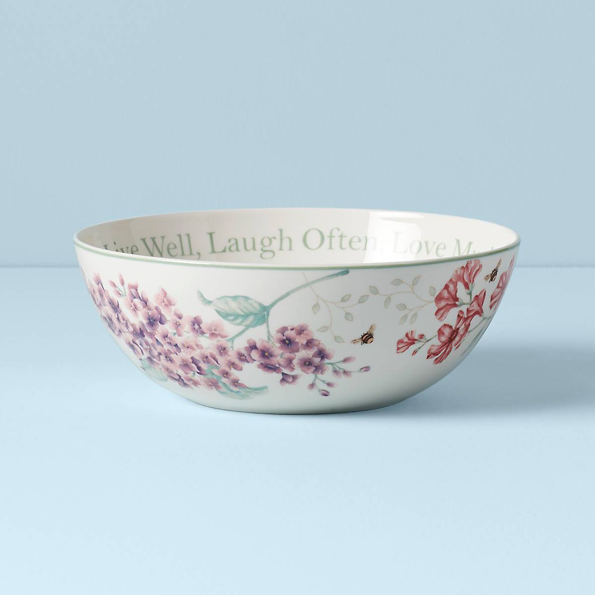Lenox Westmore Butterfly Meadow Large Sentiment Serving Bowl