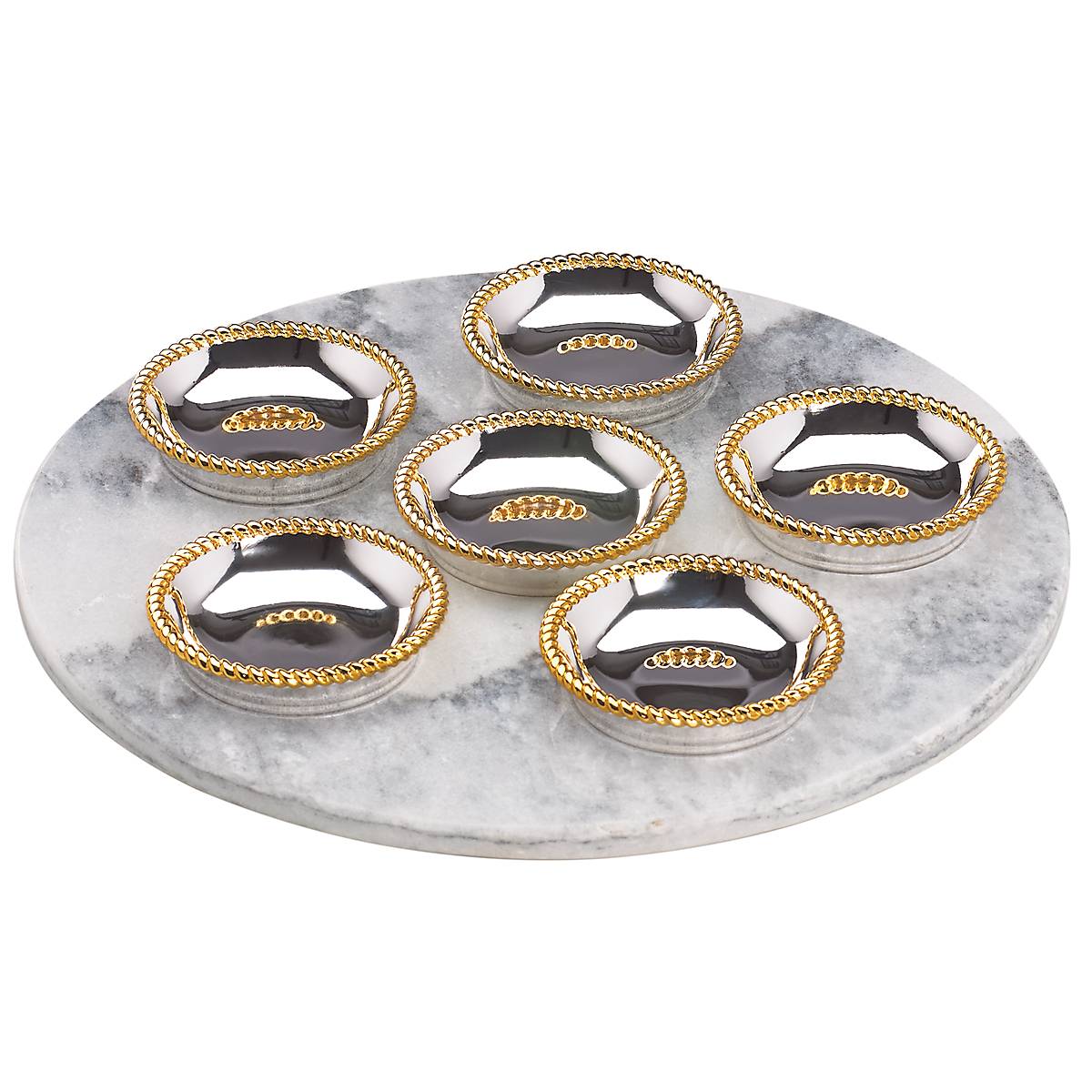 Lenox Westmore Roseland Seder Plates with Marble Slate