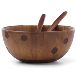 Alternative view of Lenox Westmore Deco Dot Salad Bowl with Servers