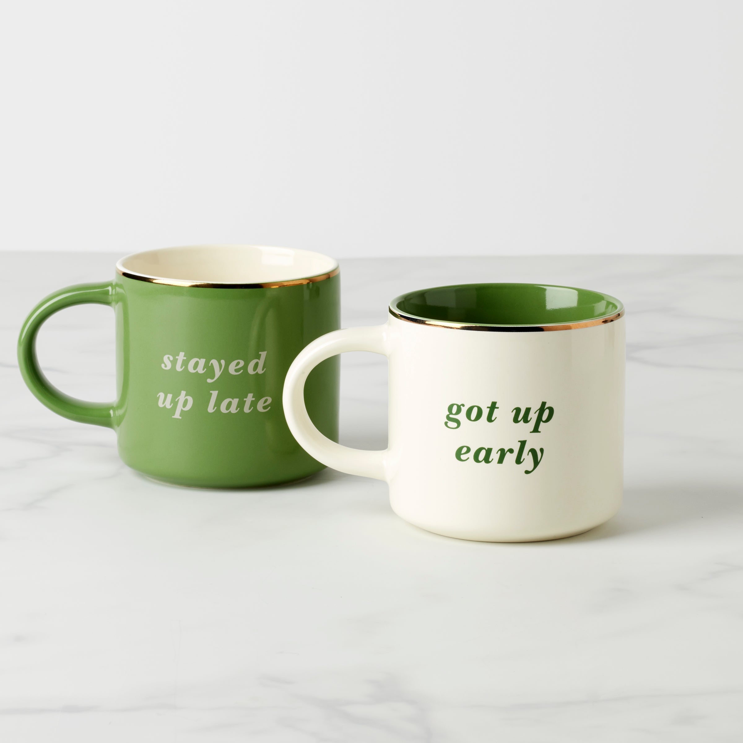 Lenox Westmore Two of a Kind Got Up Early & Stayed Up Late Mugs, Set of 2 - Image 2