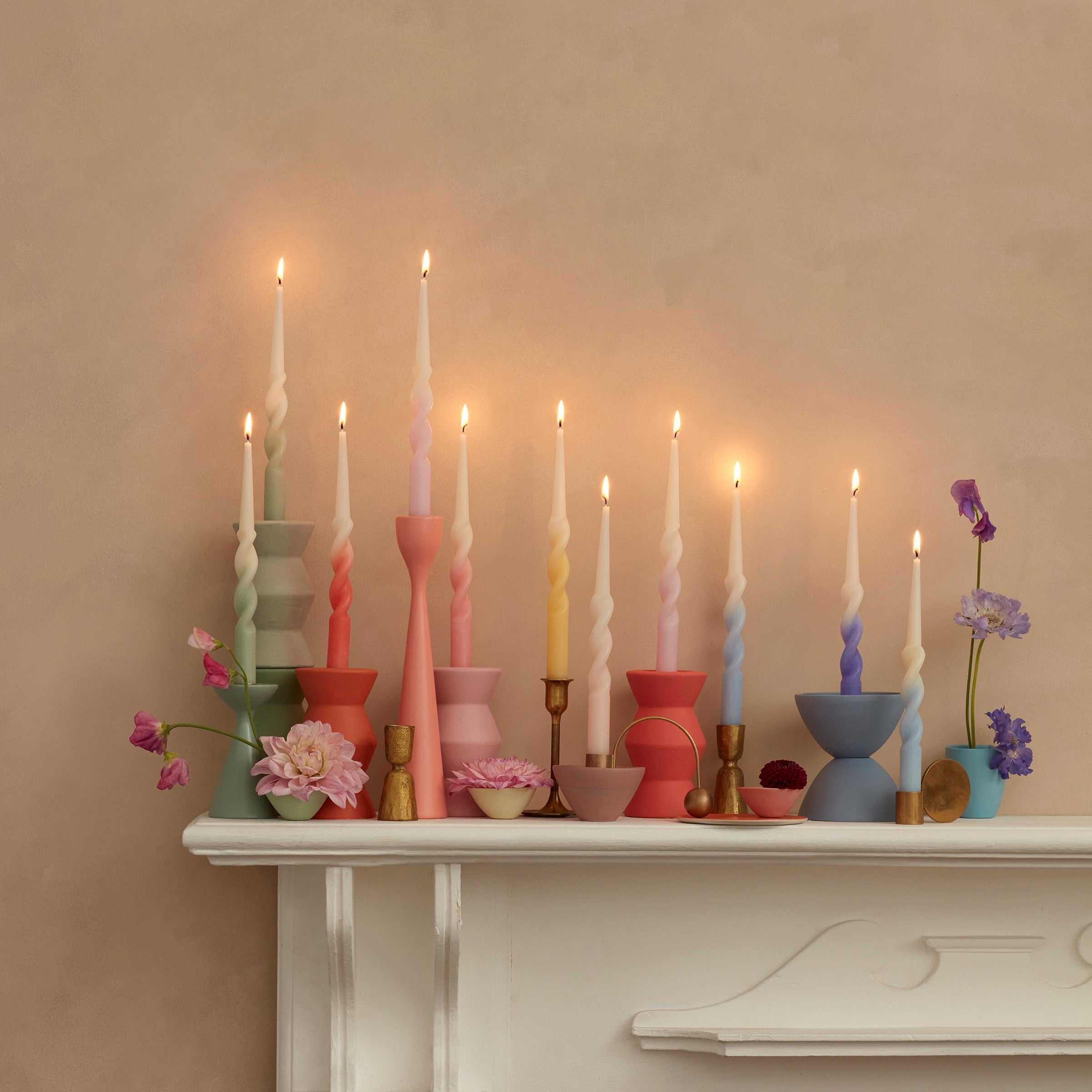 Lenox Westmore Rainbow Twisted Table Candles, Set of 8 - Image 3