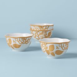 Lenox Westmore Butterfly Meadow Cottage Rice Bowls, Set of 4