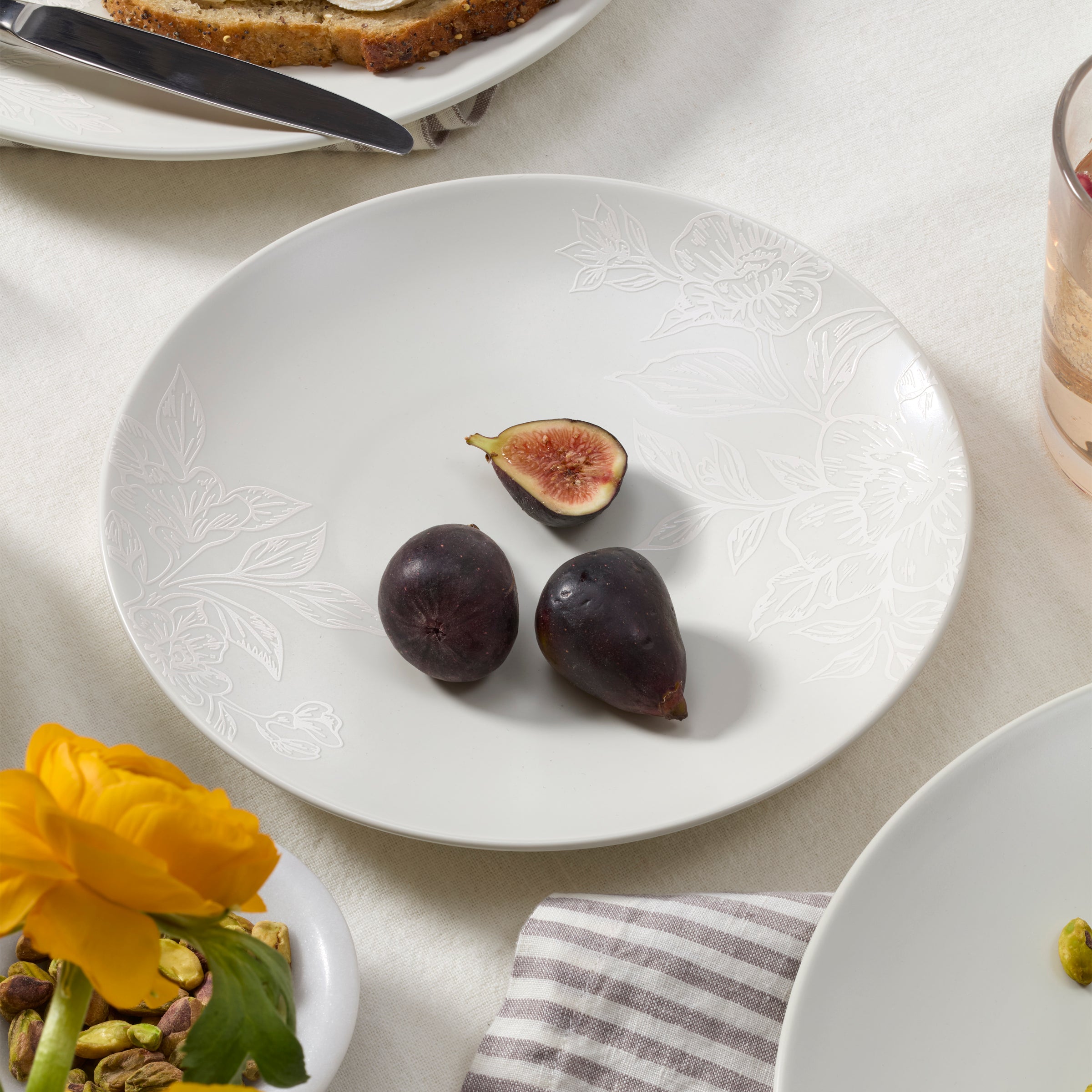 Lenox Westmore Roseto White 12-Piece Dinnerware Set - Image 5