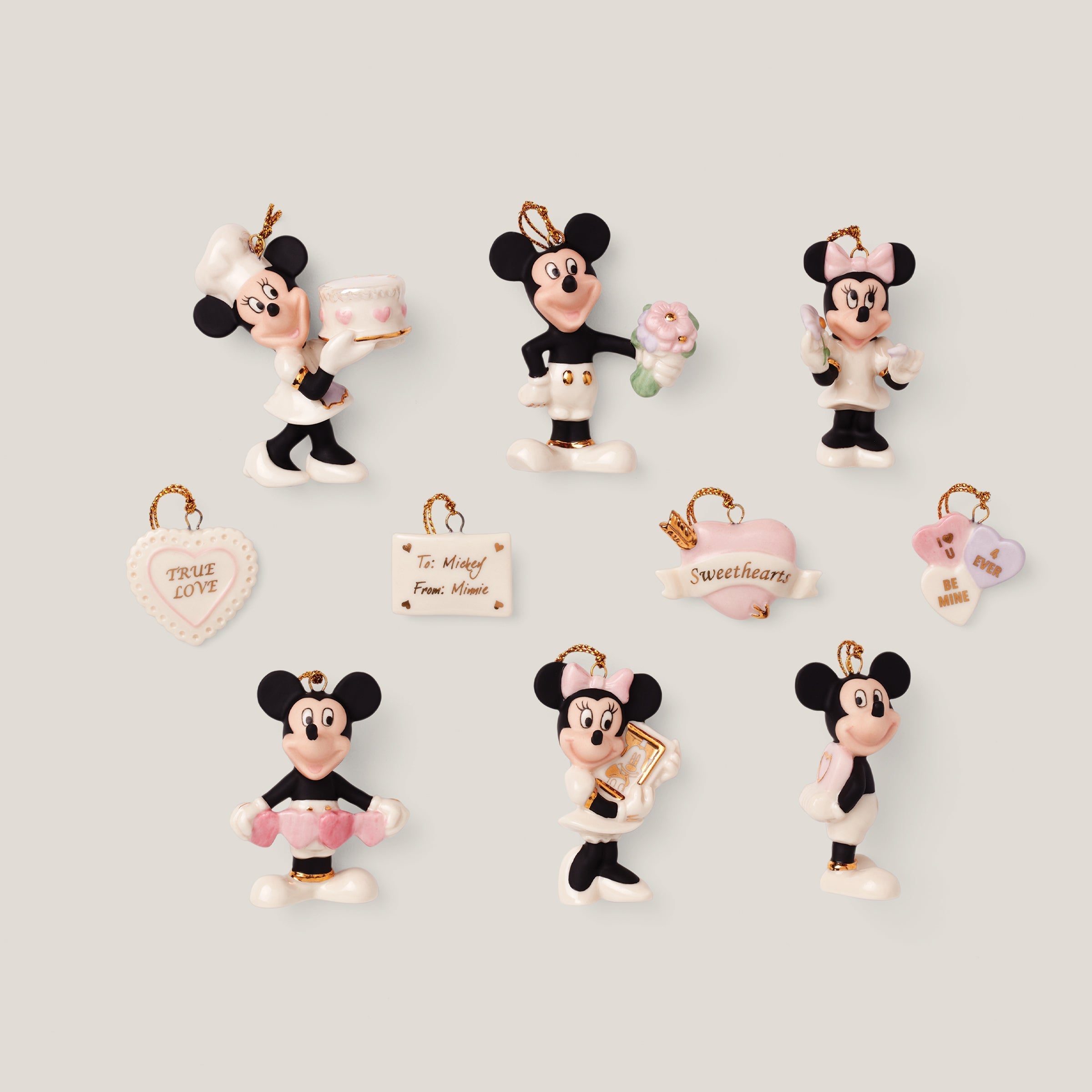 Lenox Westmore Disney Romantic Moments 10-Piece Mini Ornament Set