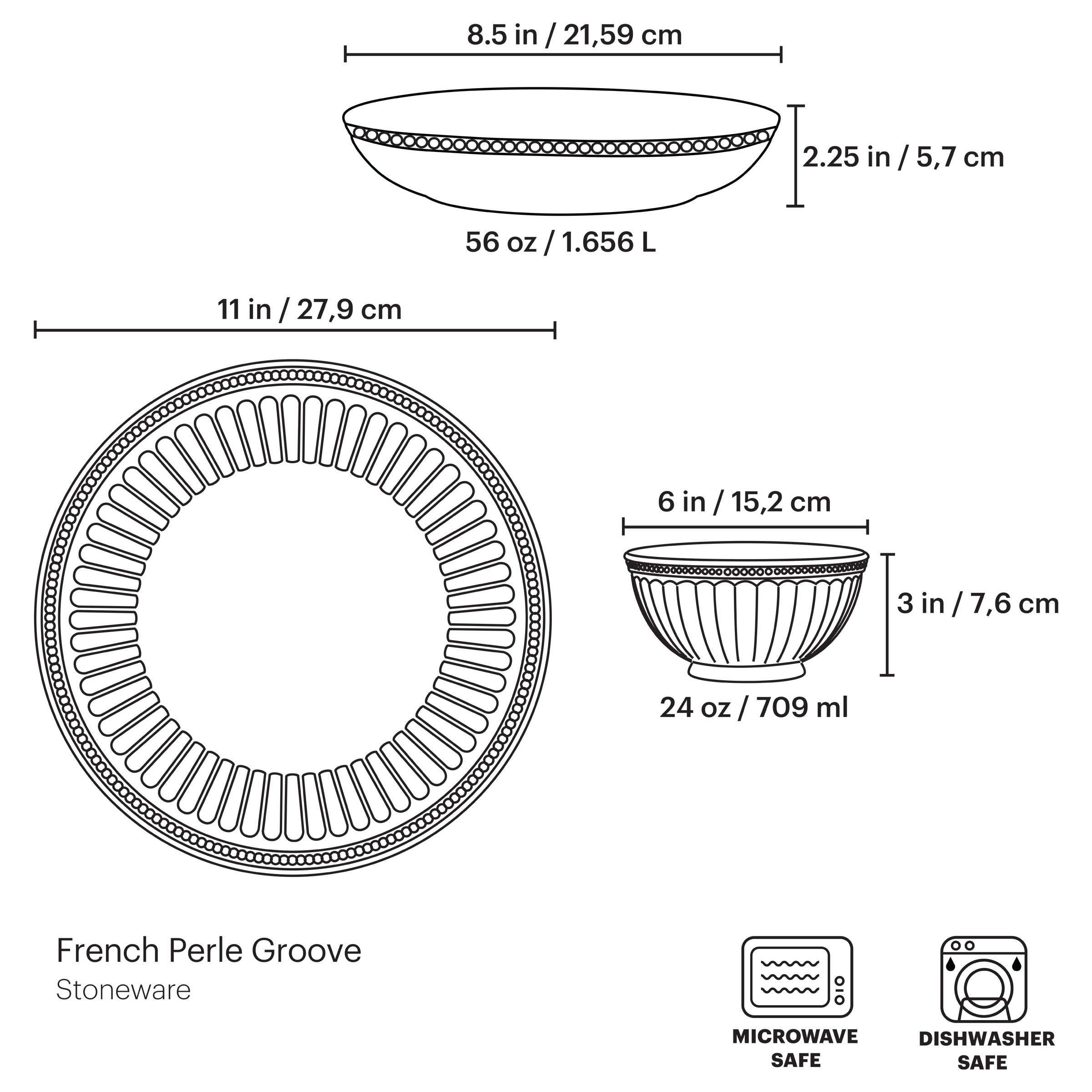 Lenox Westmore French Perle Groove White 12-Piece Dinnerware Set - Image 2