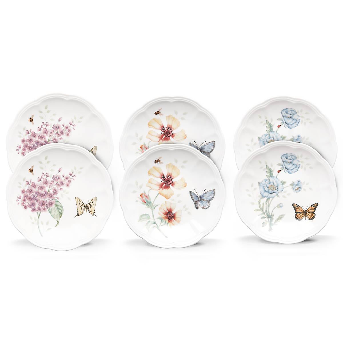 Lenox Westmore Butterfly Meadow 6-Piece Tidbit Plate Set - Image 4